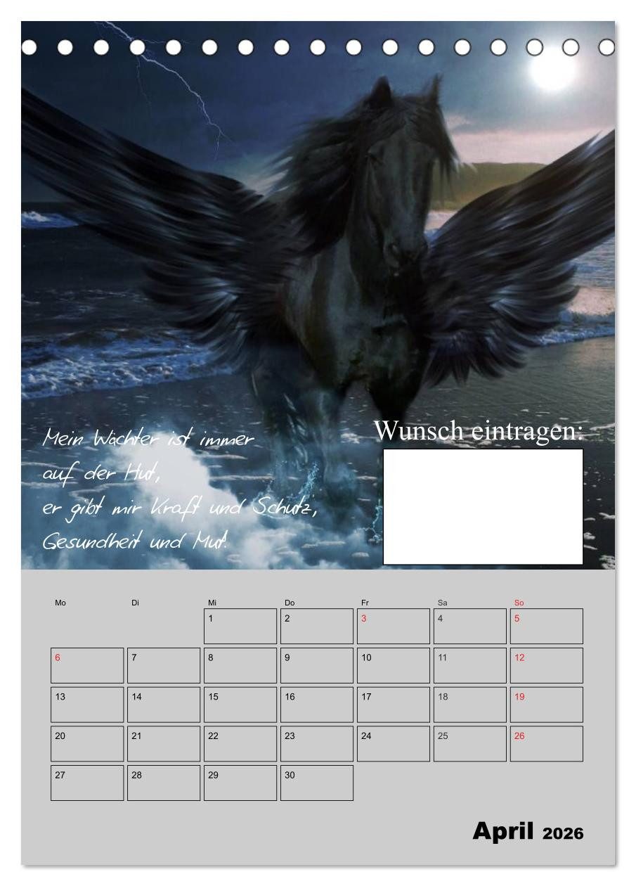 CALVENDO Wandkalender Wunsch- und Zauberkalender (Tischkalender 2026 DIN A5 hoch), CALVENDO
