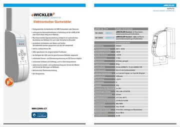 WIR elektronik Rollladenmotor eWickler Standard eW930-F-M für 12 - 15mm Gurtband, mit Funk, 45 kg Zugkraft, + 1x Fernbedienung FB-9