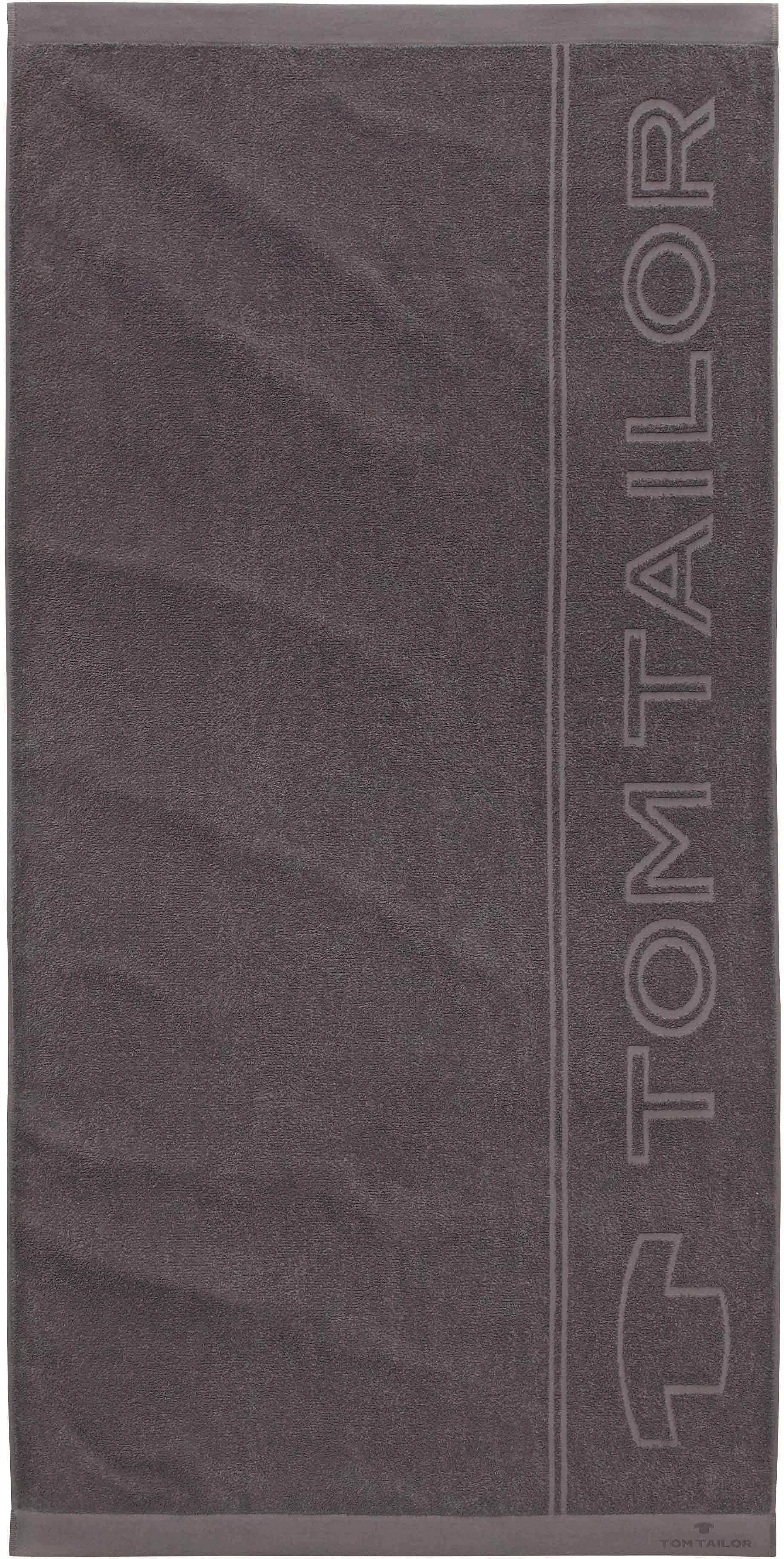 TOM TAILOR HOME Saunatuch Sam, Frotteevelours (1-St), mit großem Logodruck