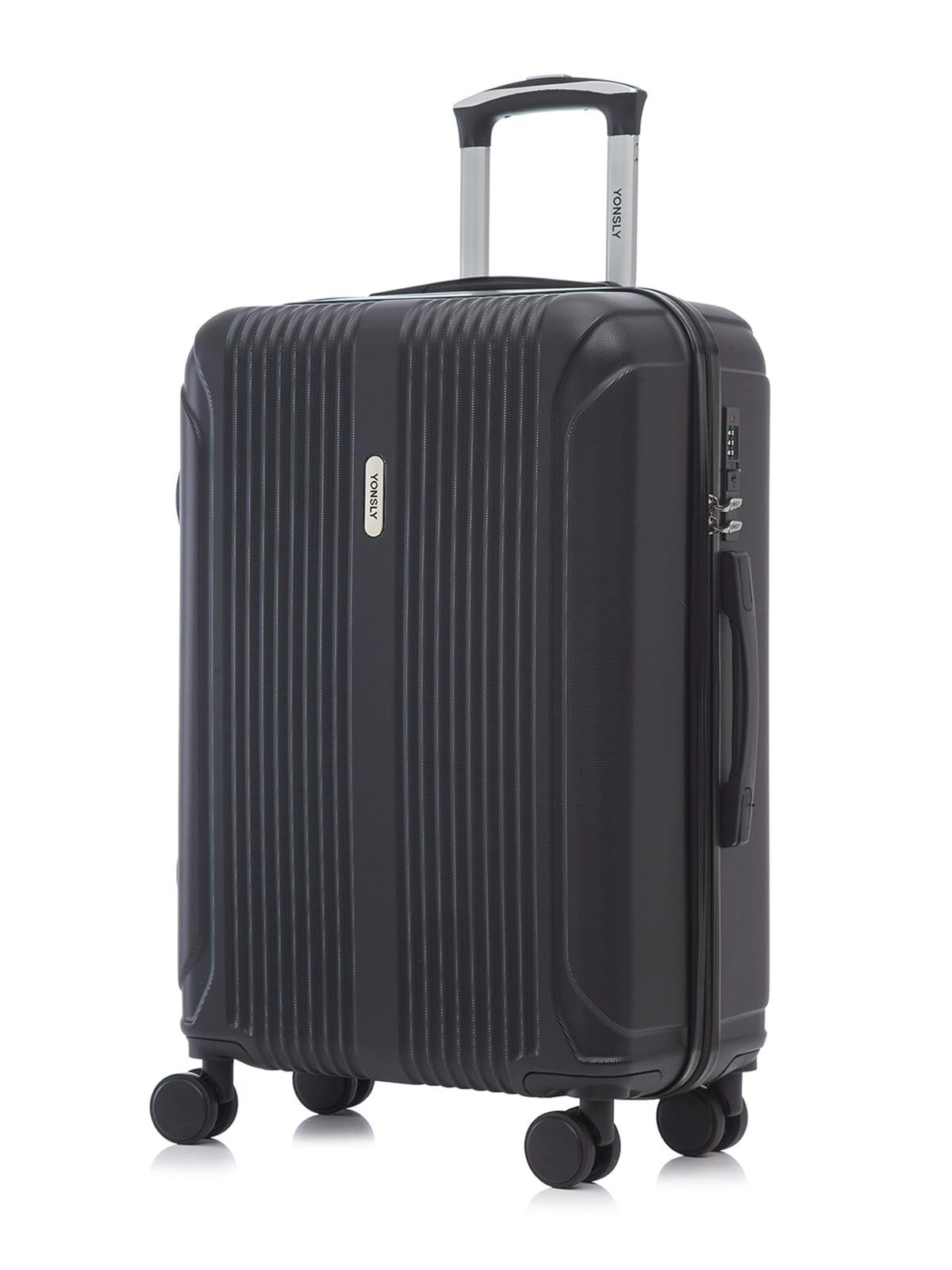 YONSLY Koffer Hartschalenreisekoffer Trolley mit Zahlenschloss, Rollkoffer, 4 Rollen, Wasserabweisend Stoßfest Robust