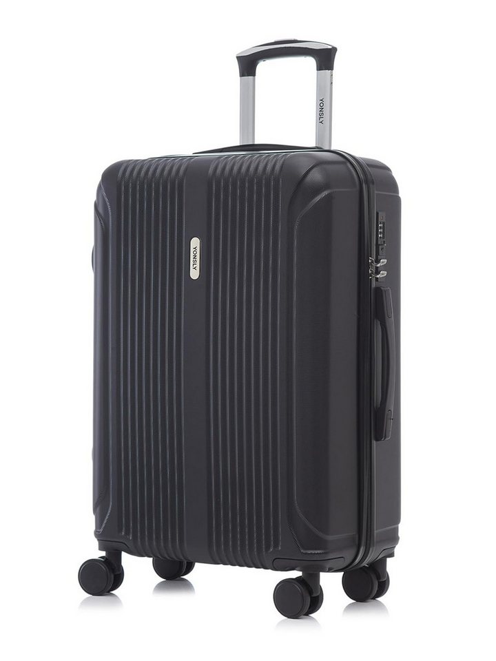 YONSLY Koffer Hartschalenreisekoffer Trolley mit Zahlenschloss, Rollkoffer, 4 Rollen, Wasserabweisend Stoßfest Robust