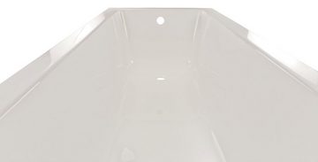aquaSu Badewanne linHa, (1-tlg), Weiß, 180 x 80 cm, Acryl, Rechteckbadewanne, 801652