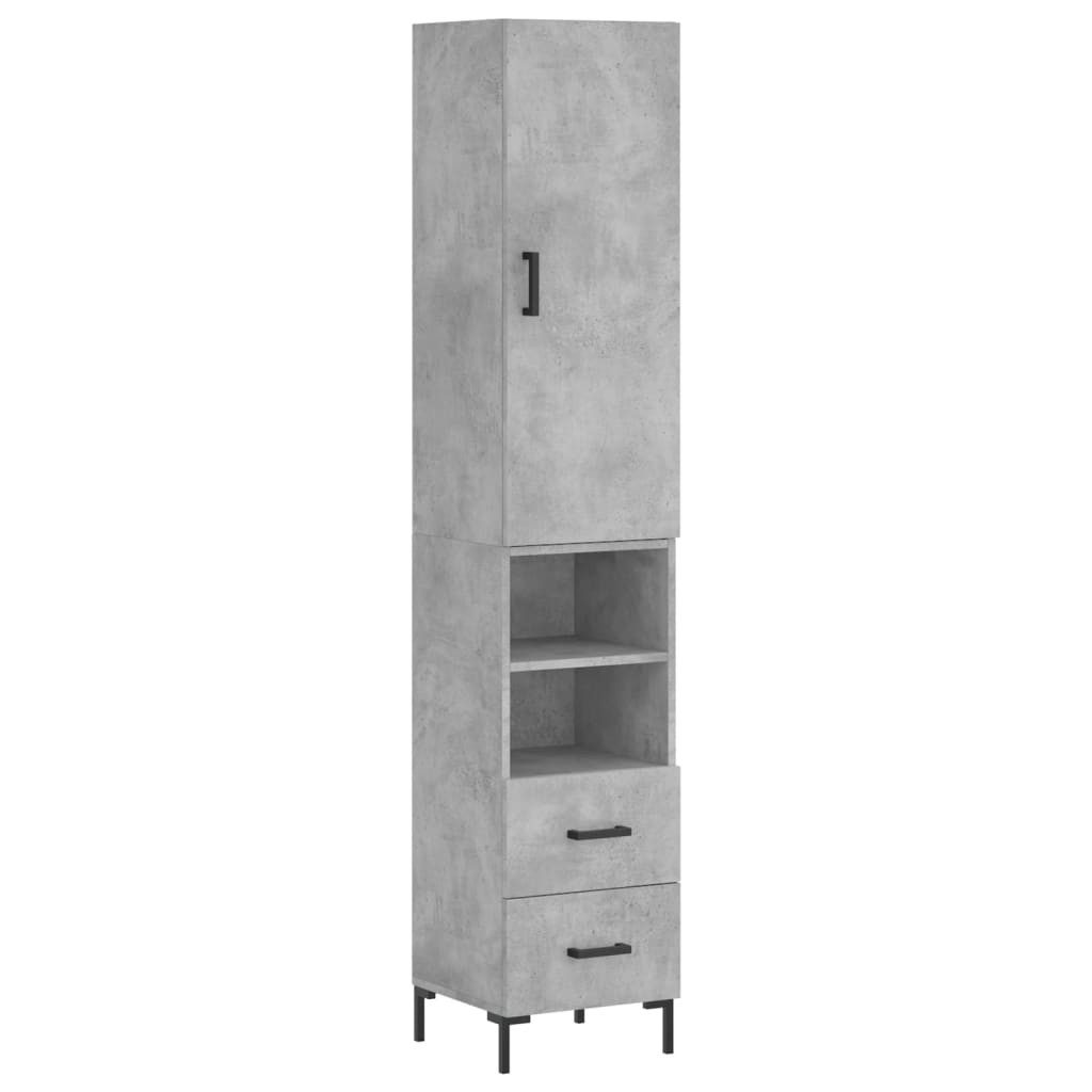 vidaXL Highboard Highboard Betongrau 34,5x34x180 cm günstig online kaufen