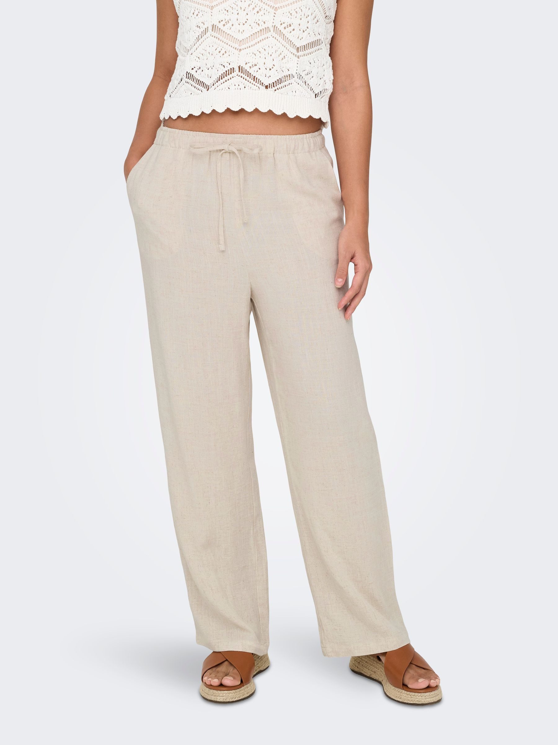 ONLY Stoffhose Leichte Stoffhose mit Kordelzug günstig online kaufen