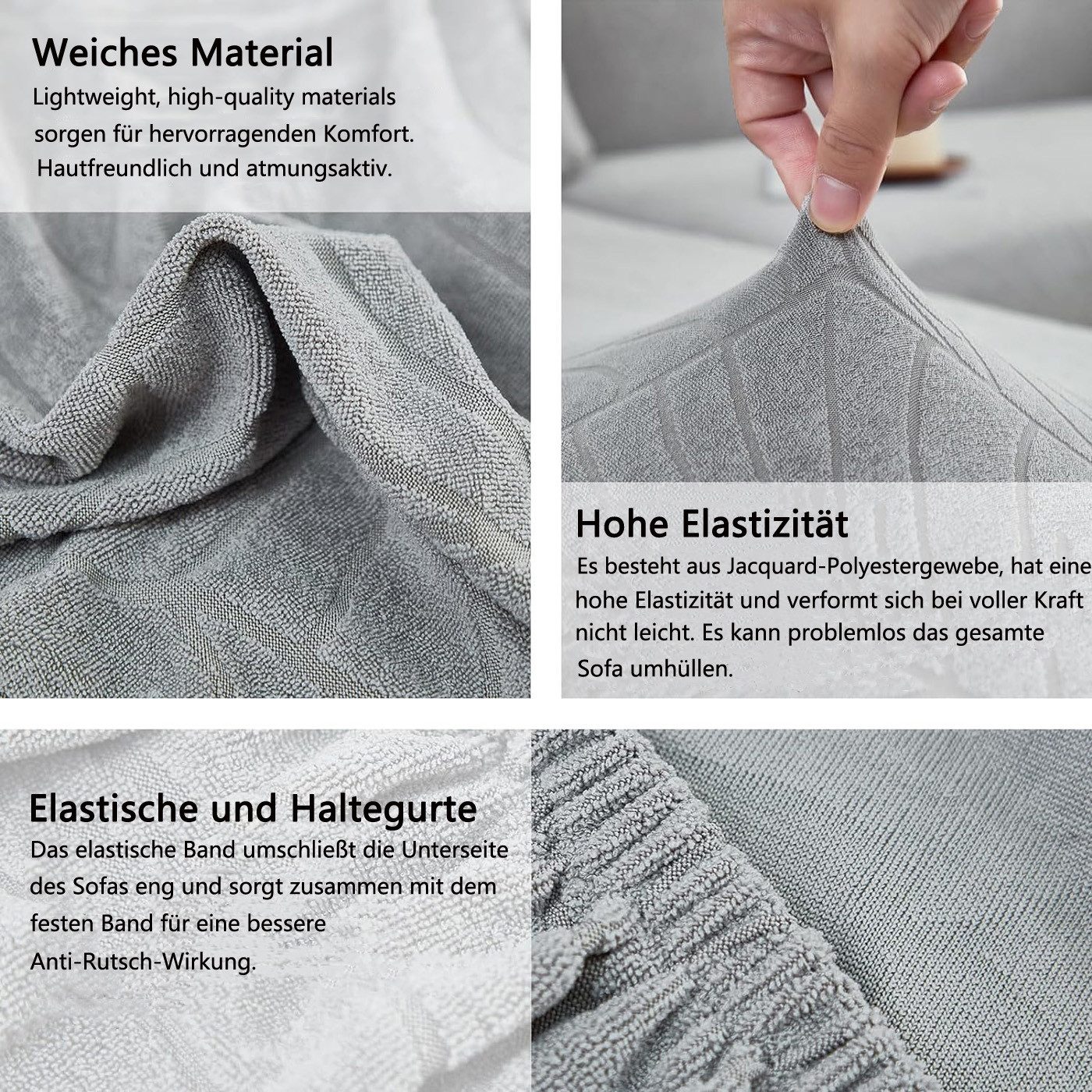 Coonoor Sofabezug Sofaschoner Ecksofa für L Form Erfordert Zwei Couchbezug, günstig online kaufen