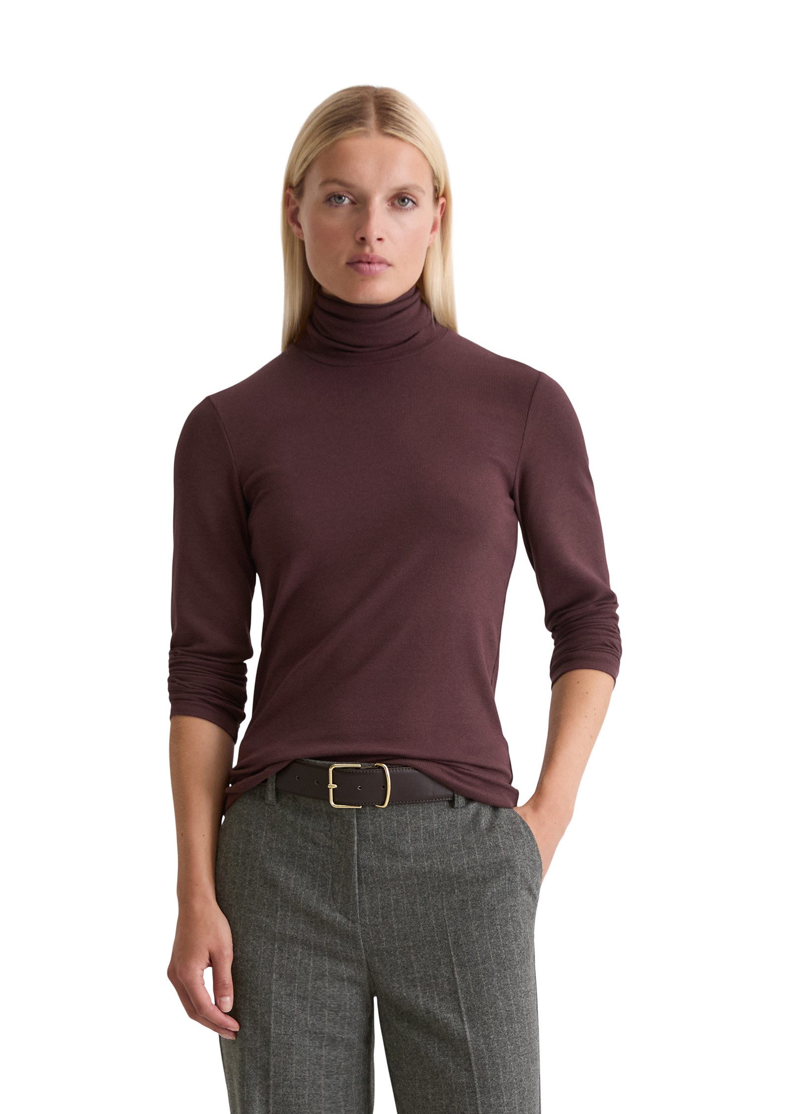 Marc O'Polo Langarmshirt aus soft geripptem günstig online kaufen