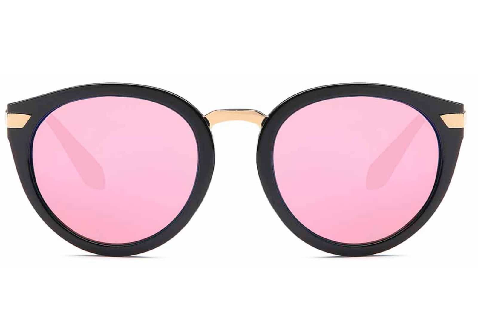 mit Eyewear schwarz-violett Eyewear rosa-verspiegelt, (1-St) BEZLIT Wayfarer BEZLIT gelb-rosa,