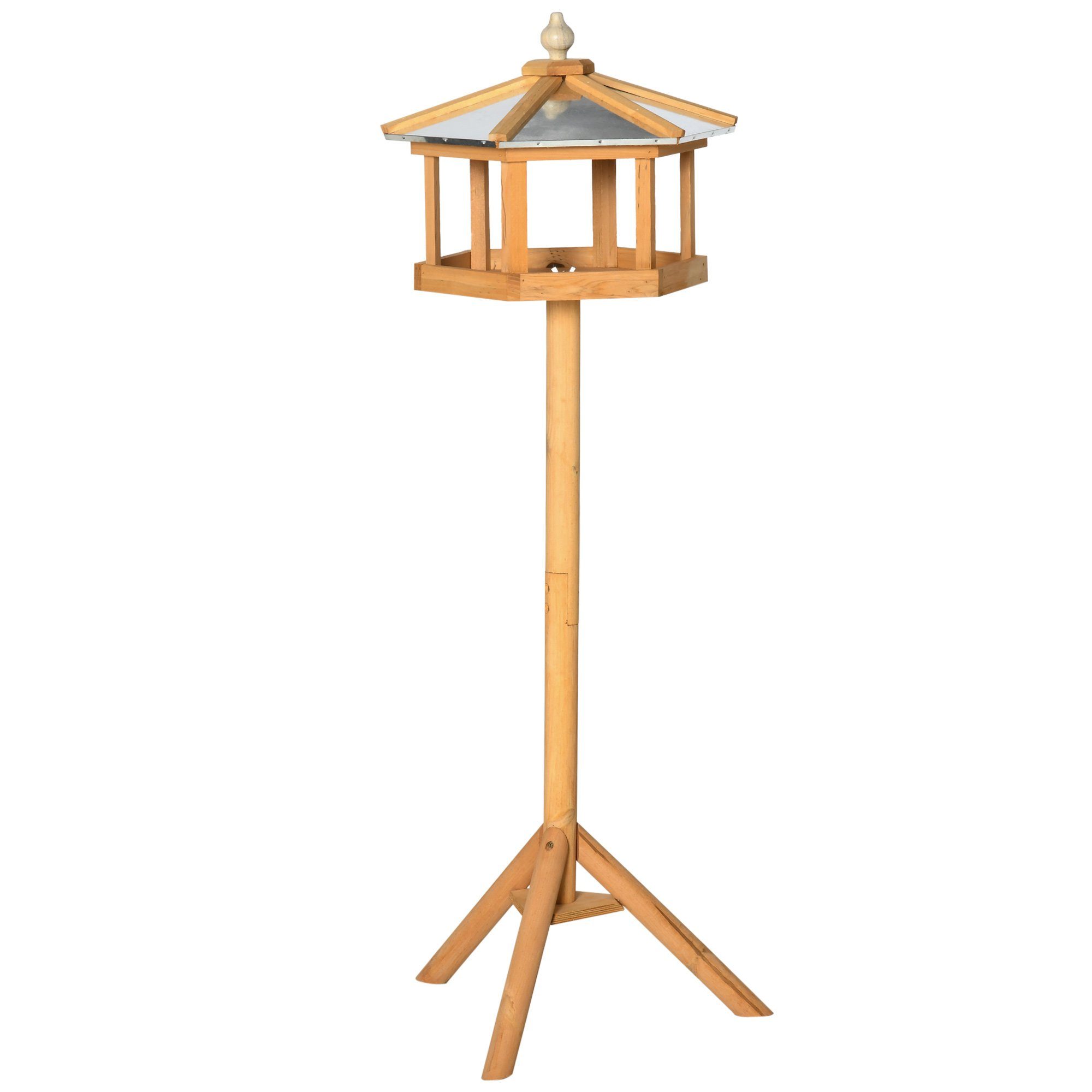 Vogelhaus Vogelvilla Futterhaus Vogelhäuschen mit Ständer und Zinkdach
