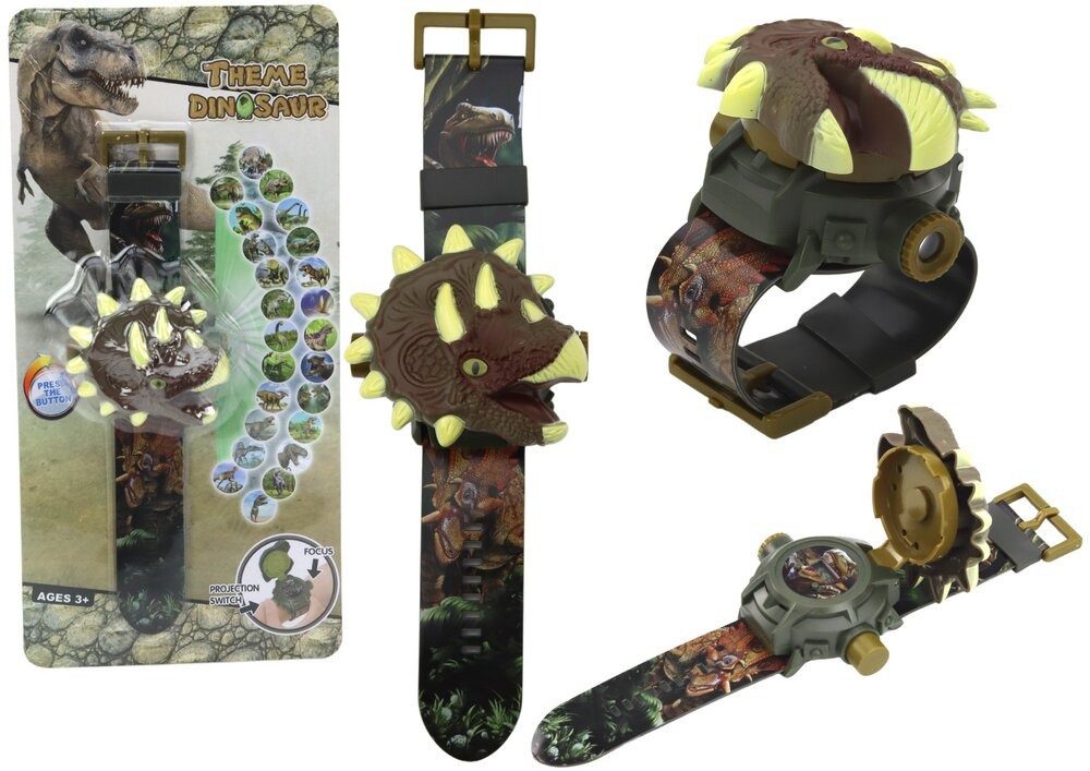 LEAN TOYS Digitaluhr LeanToys Zegarek Projektor 3D Dinozaur Triceratops