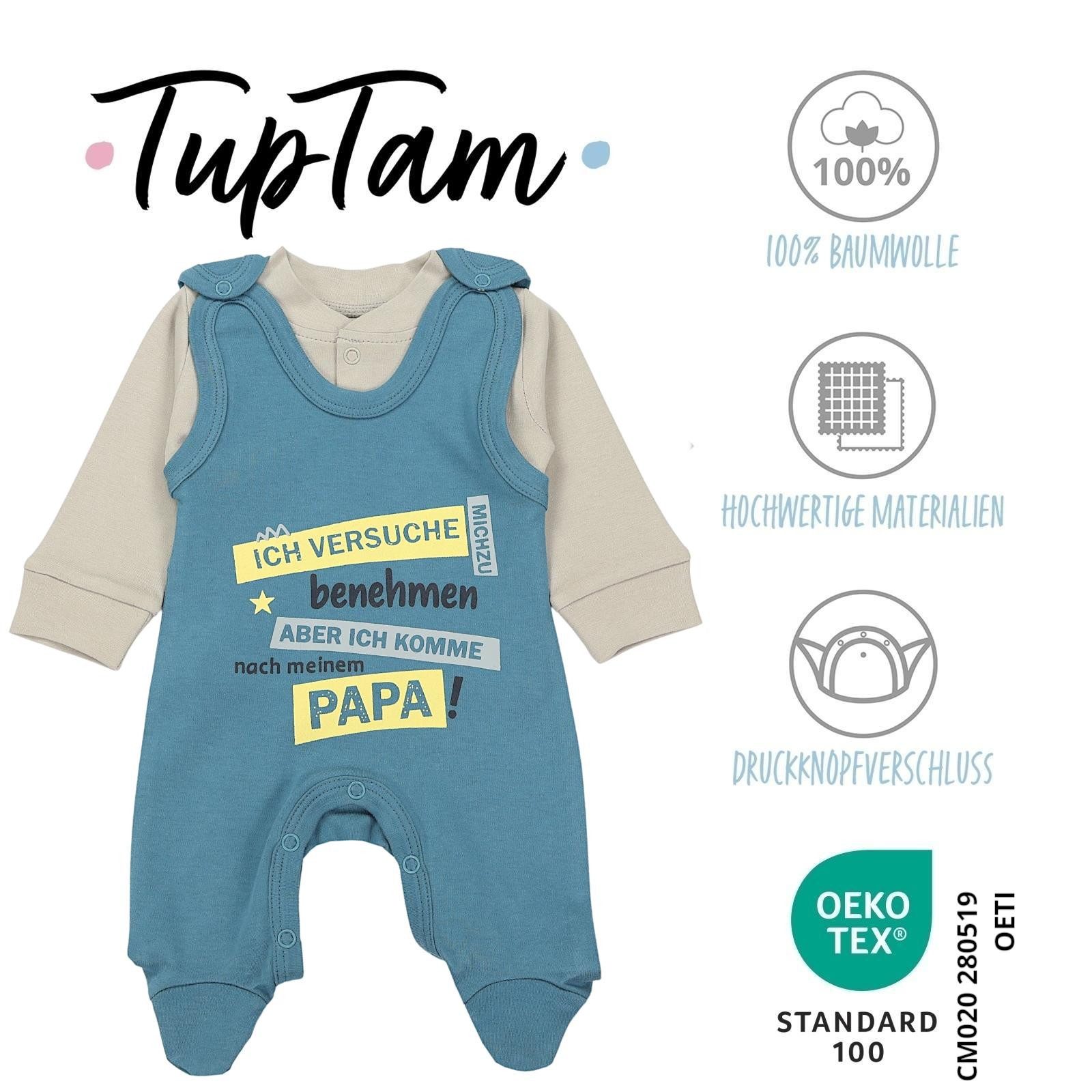 TupTam Strampler TupTam Unisex Baby Strampler Set Spruch Mamas & Papas Schatz