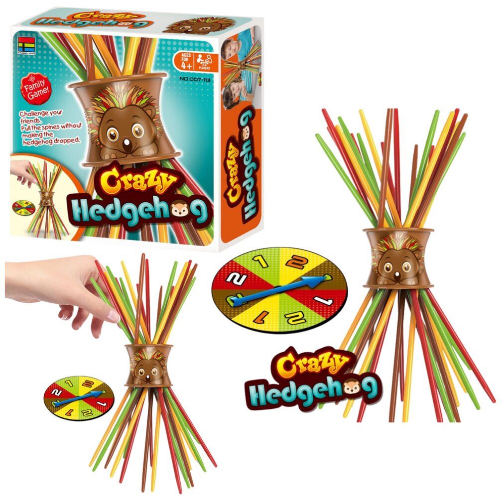 LEAN TOYS Spiel Lean Familienbastelspiel Crazy Hedgehog Shuffleboard