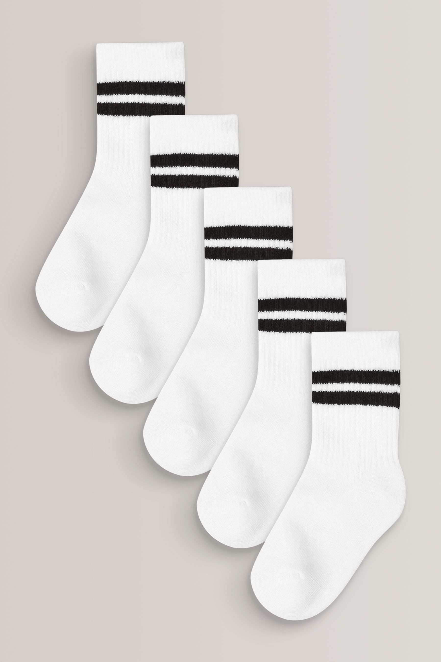 Kurzsocken Gerippte Socken mit hohem Baumwollanteil, 5er-Pack