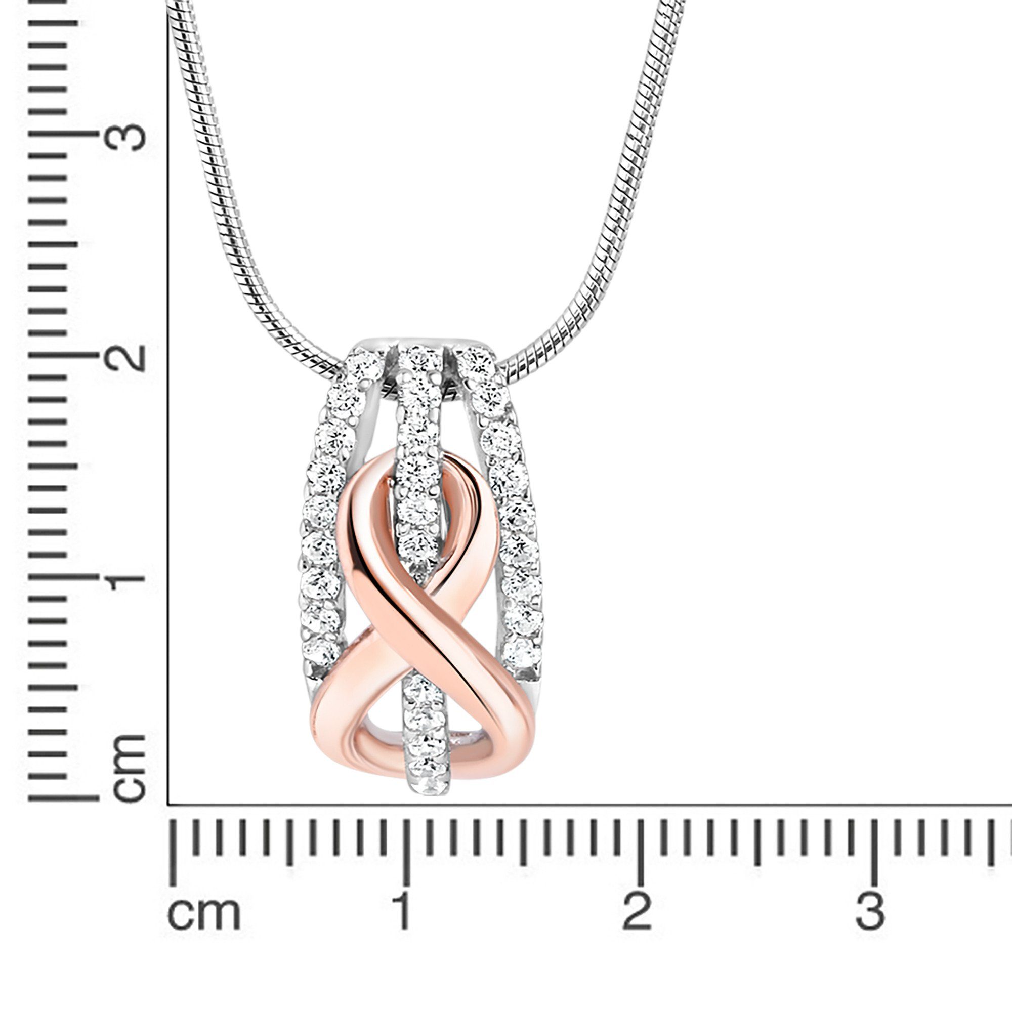Zeeme Kette mit Anhänger Silber 925 rhodiniert mit Unendlichkeits-Symbol günstig online kaufen