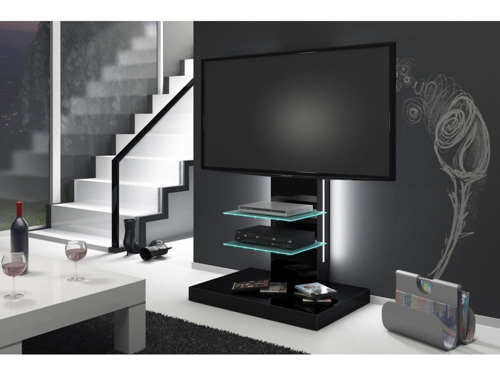 designimpex TV-Rack Design Fernsehtisch H-444 Hochglanz Schrank Möbel TV Rack TV Halterung