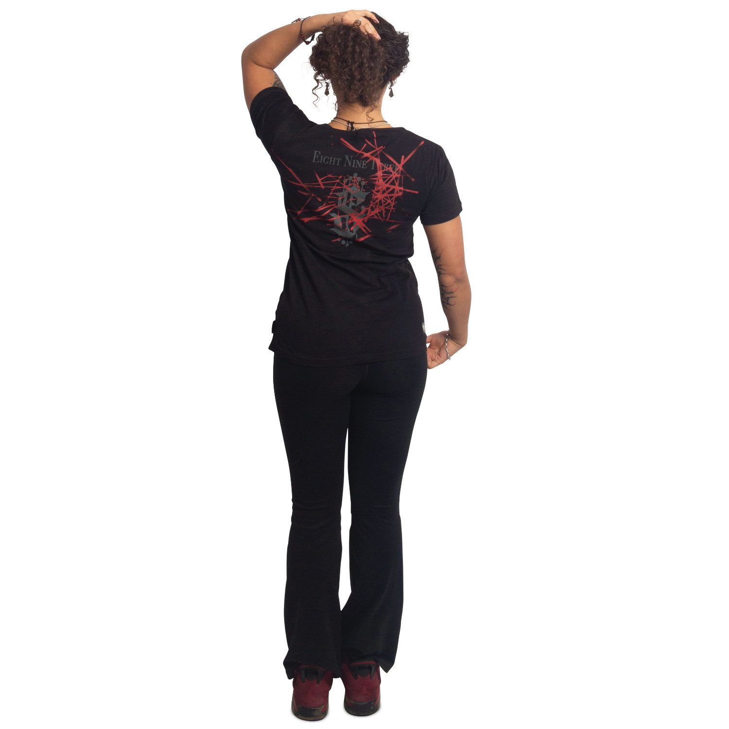 YAKUZA Rundhalsshirt Dark Angel mit Rippbündchen