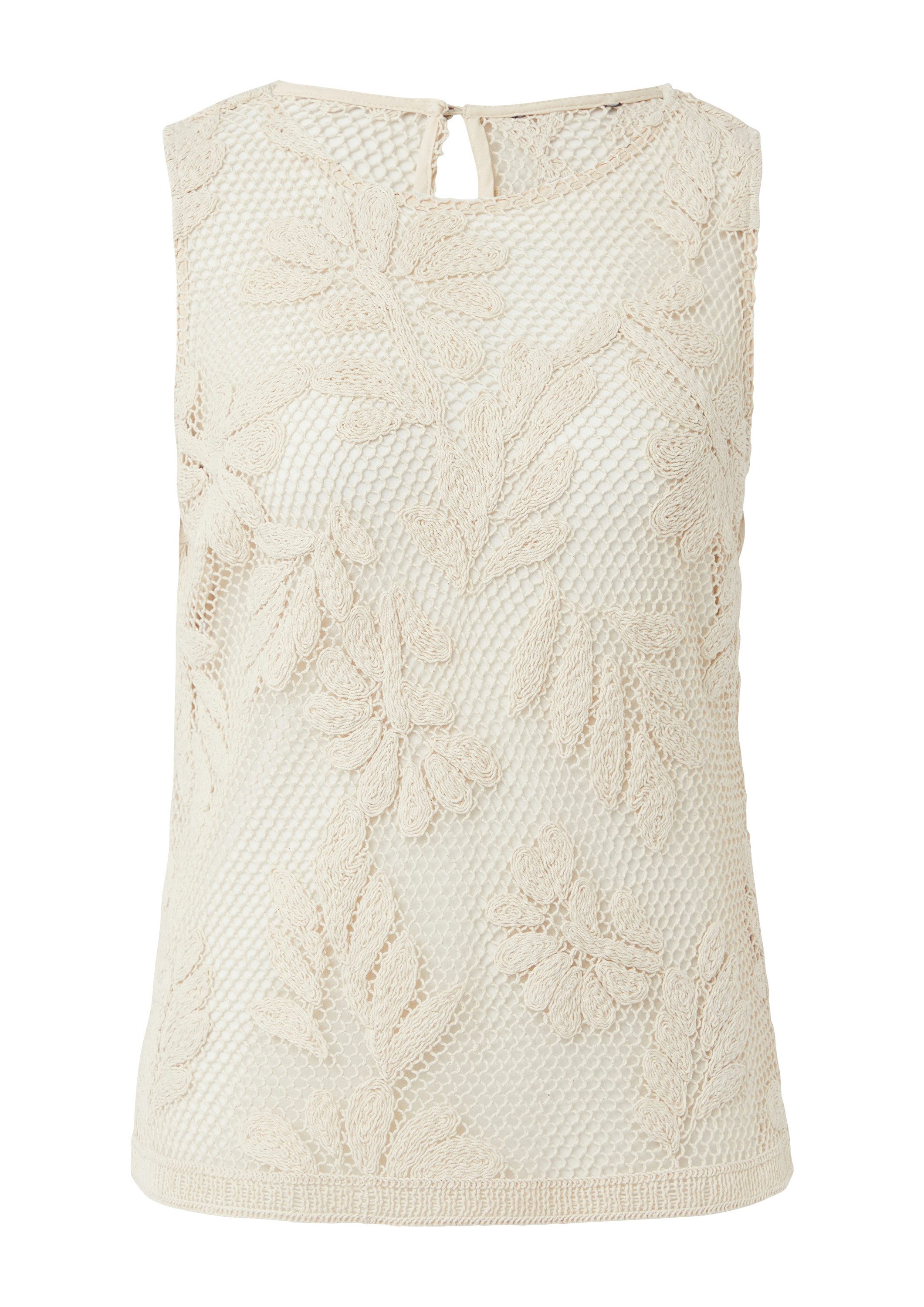 comma Blusentop Bluse Ärmelloses Häkel-Top mit günstig online kaufen