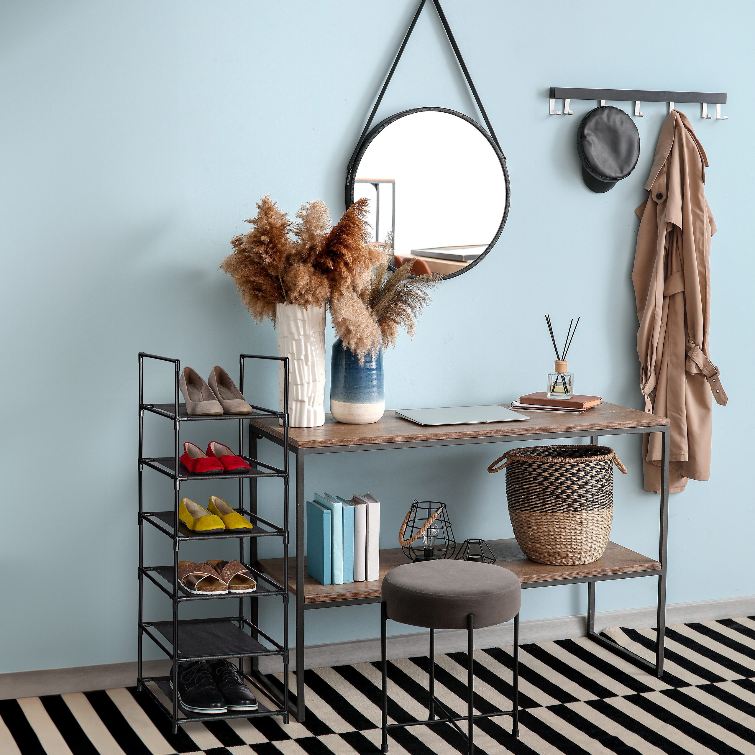 relaxdays Schuhregal schmal, 6 Ebenen günstig online kaufen