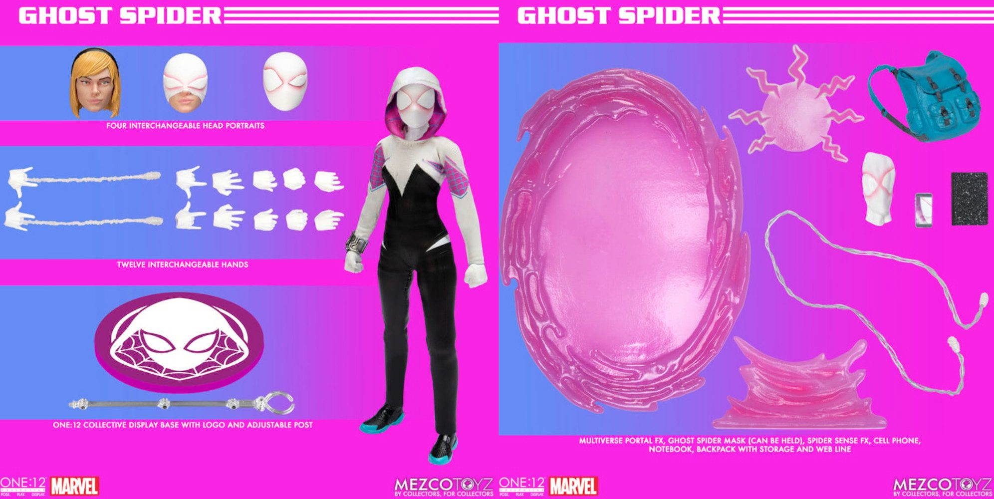 Mezco Toys Actionfigur One:12 Collective Ghost-Spider Actionfigur