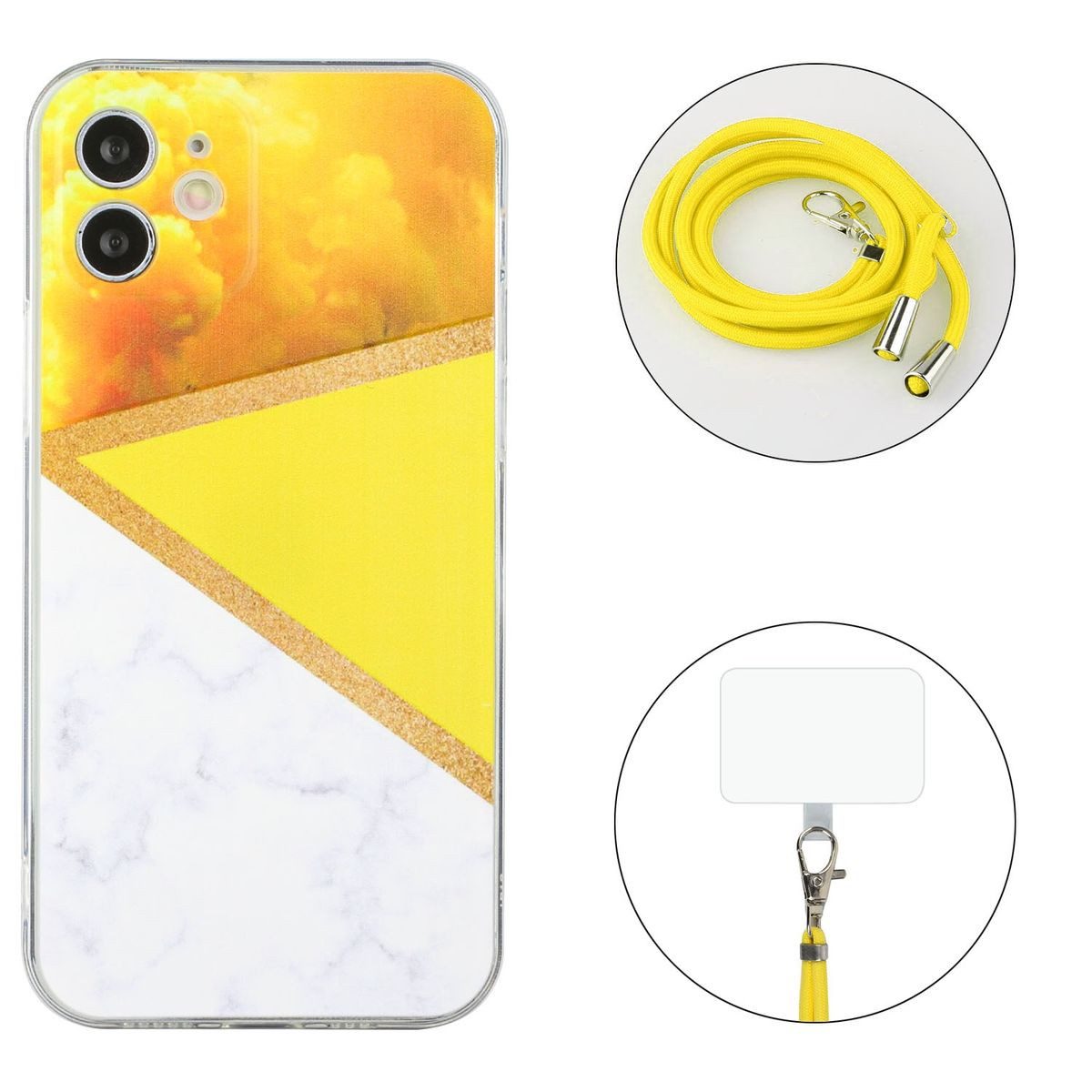 König Design Handyhülle Apple iPhone 12, Handykette Schutzhülle Case Cover Backcover Etuis