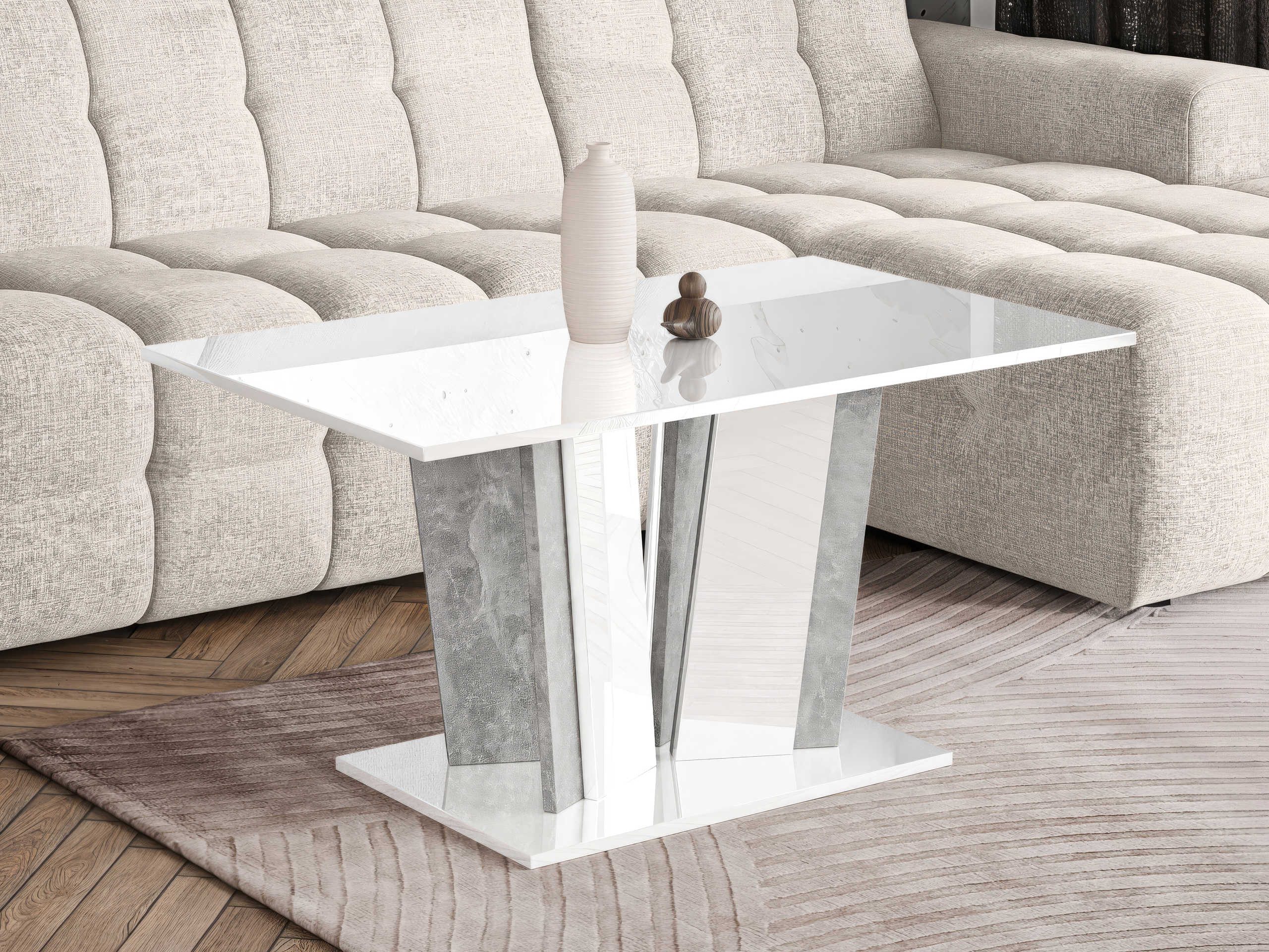 MIRJAN24 Couchtisch Doha II, moderne Design, 100x60x55 cm, Rechteck