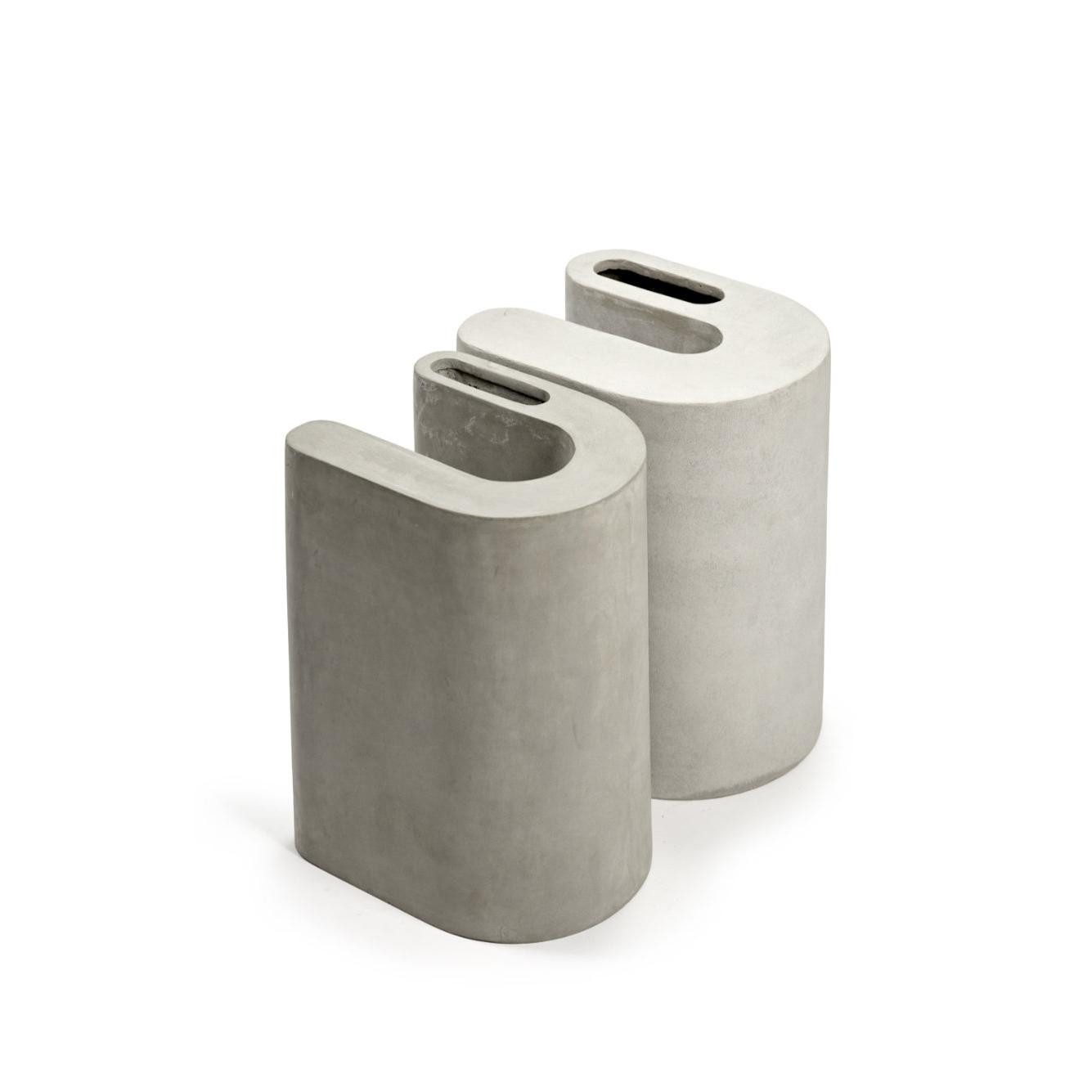Serax Dekovase SERAX Vasen Set Ux2 Concrete Grey (2-teilig)