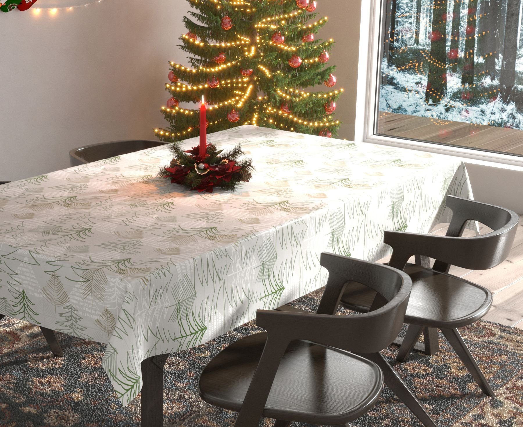Beautex Tischdecke Wachstuchtischdecke abwischbar Tischdecke RUND günstig online kaufen