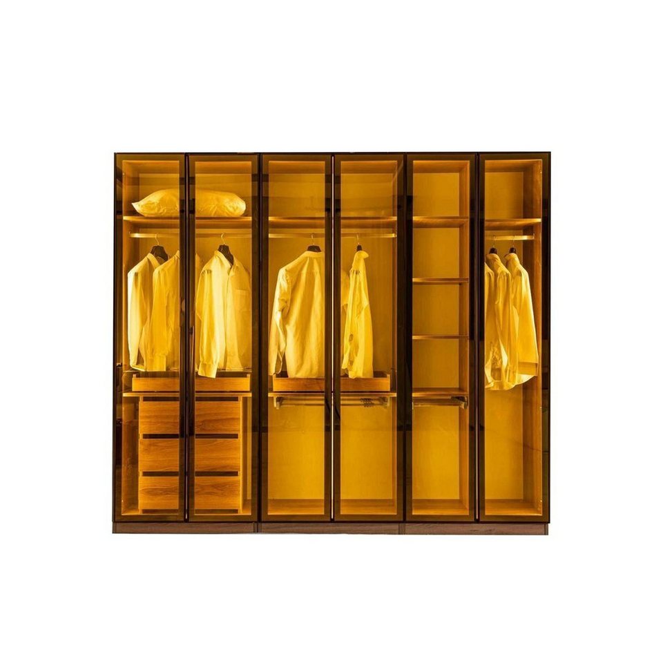 jvmoebel kleiderschrank stilvolle kleiderschrank glastüren