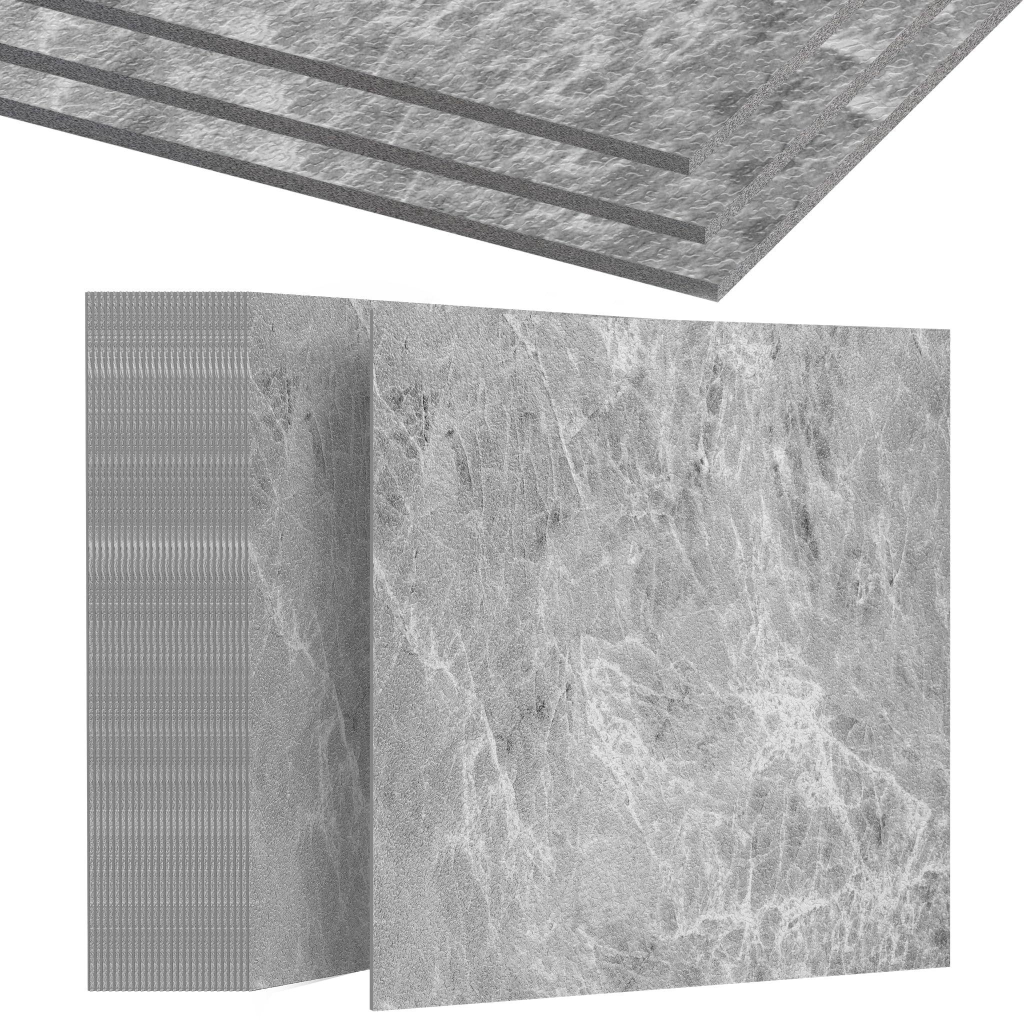 FIVMEN Vinylboden PVC Bodenbelag Selbstklebend Vinylboden Bodenfliesen 30cm×30cm, 27 Stück, 2.51m², Fliesenaufkleber Rutschfeste Venylbodenbelag für Schlafzimmer, Küche