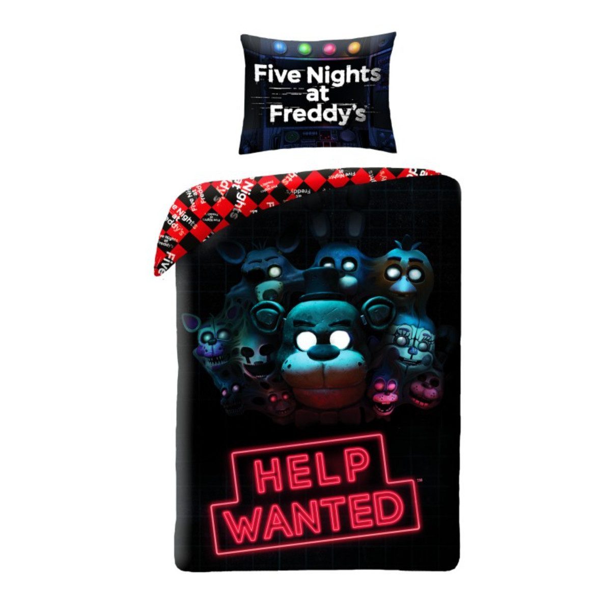 Five Nights at Freddy's Bettwäsche Set 140 × 200 cm 70 × 90 cm FNAF Fan Bettbezug für Jugendzimmer, Polyester