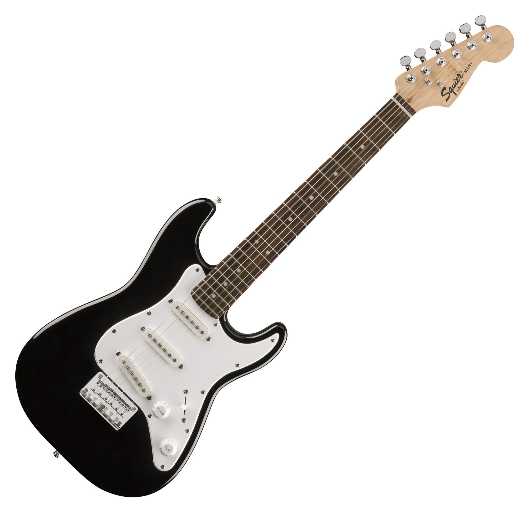 Squier E-Gitarre Mini Stratocaster Black, Mini Stratocaster, Shortscale