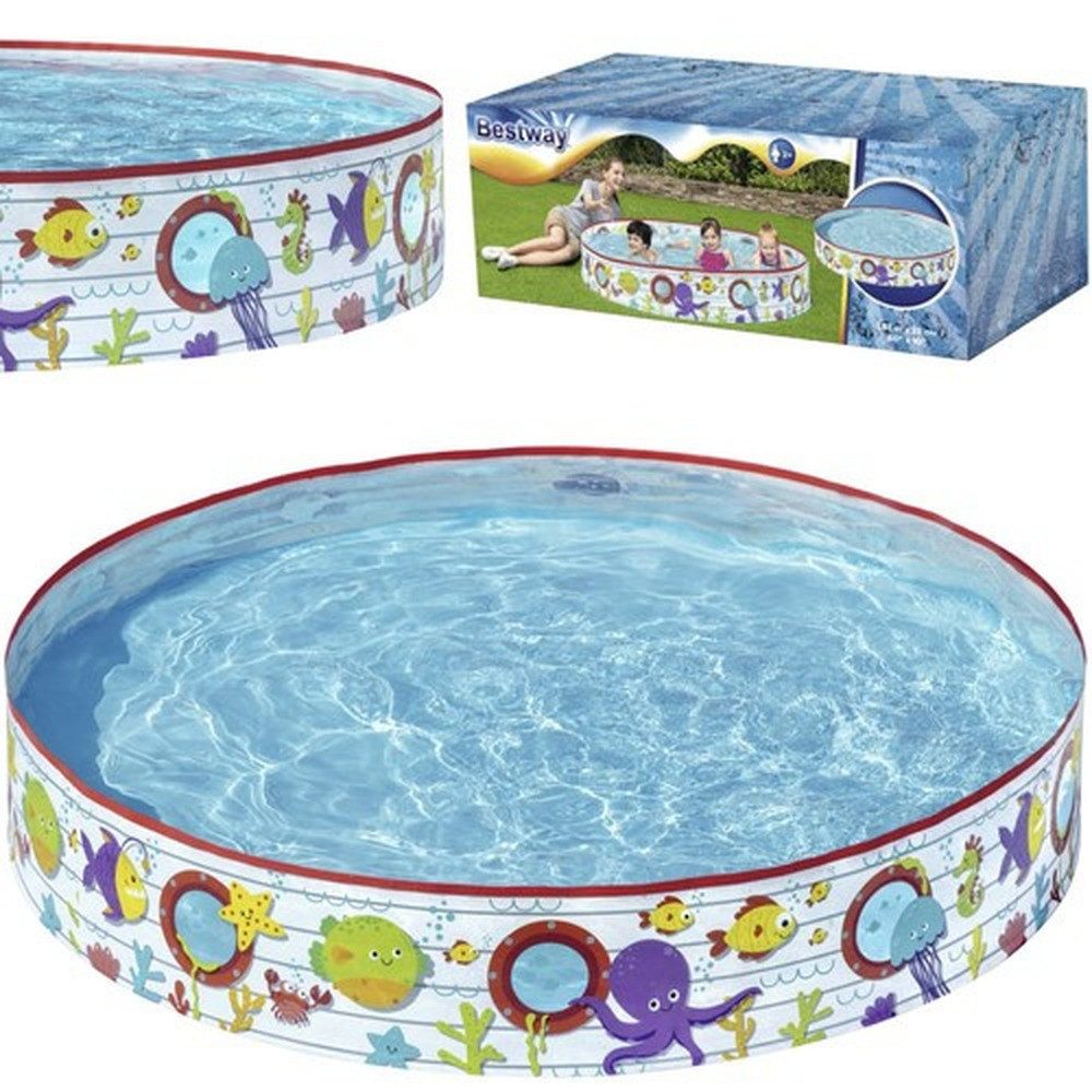 BESTWAY Planschbecken Kinderpool Wasserbecken, (Spar-Set, 1-tlg., UV-beständig), Das flexible Material ist absolut sonnenbeständig