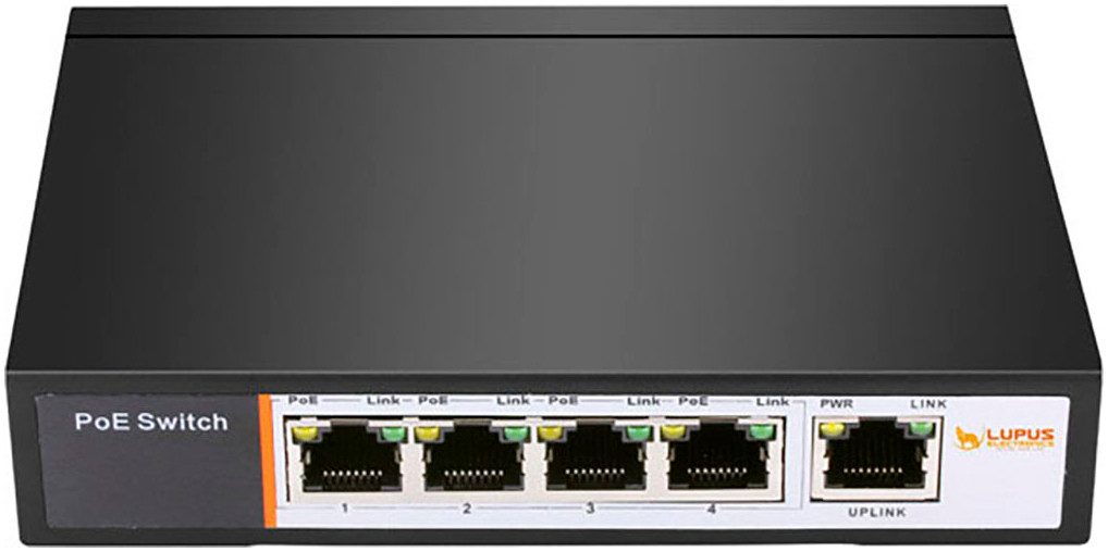 LUPUS ELECTRONICS 4 Kanal PoE Switch Smart-Home-Zubehör