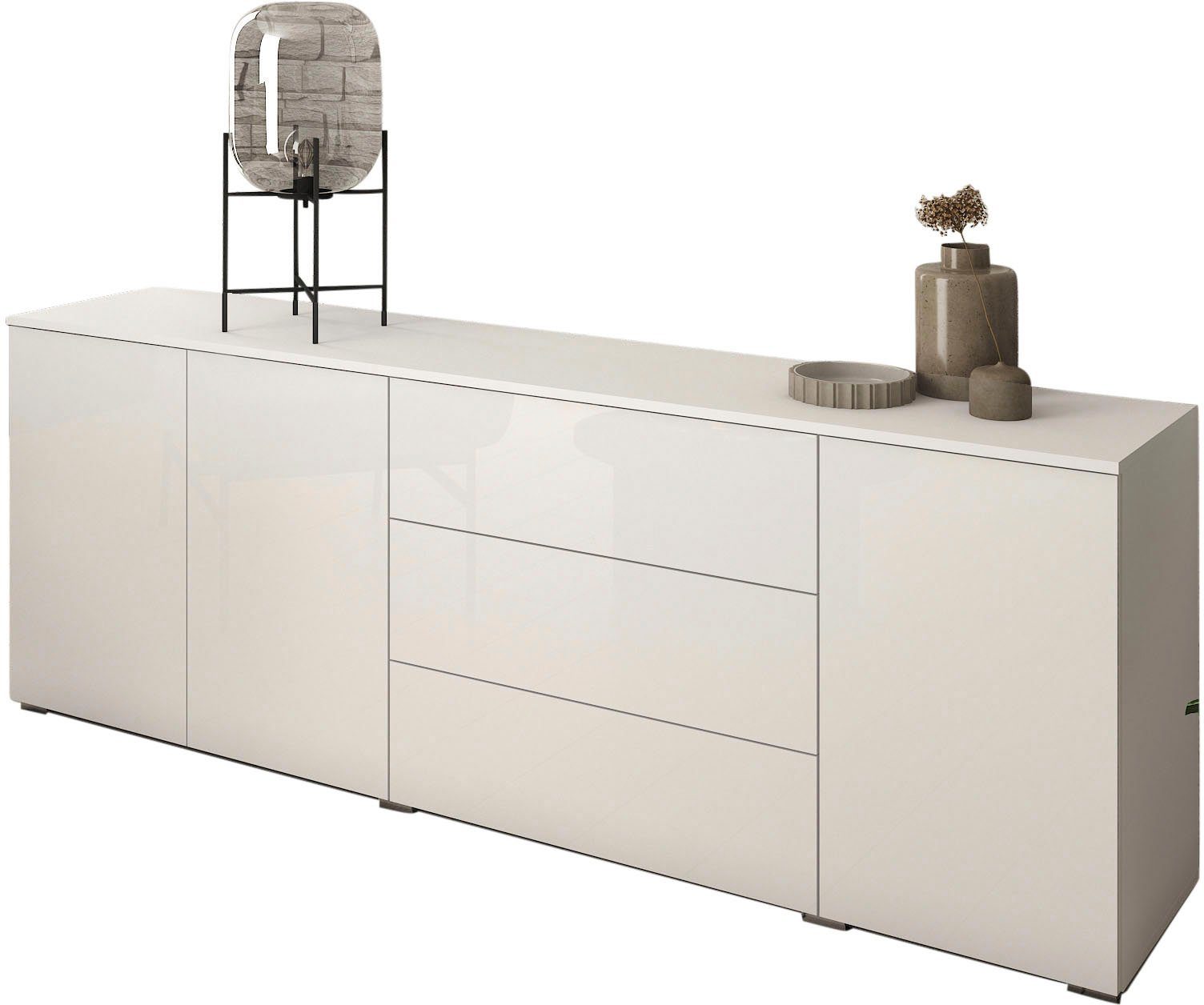 INOSIGN Sideboard PARIS (1 St), Moderne 190cm breite grifflose Kommode, vielseitig einsetzbar