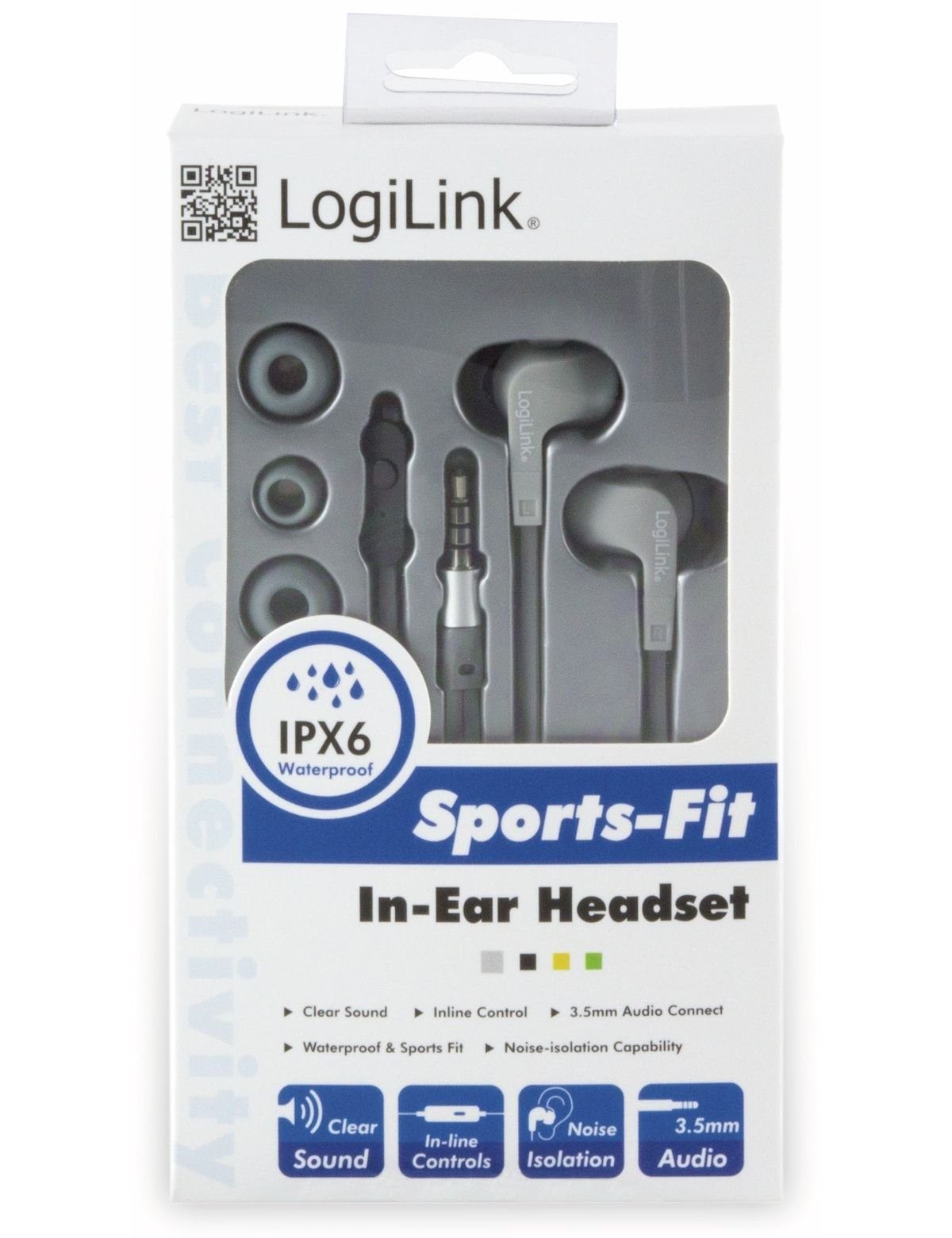 In-Ear Kopfhörer LOGILINK grau LogiLink Ohrhörer HS0041,