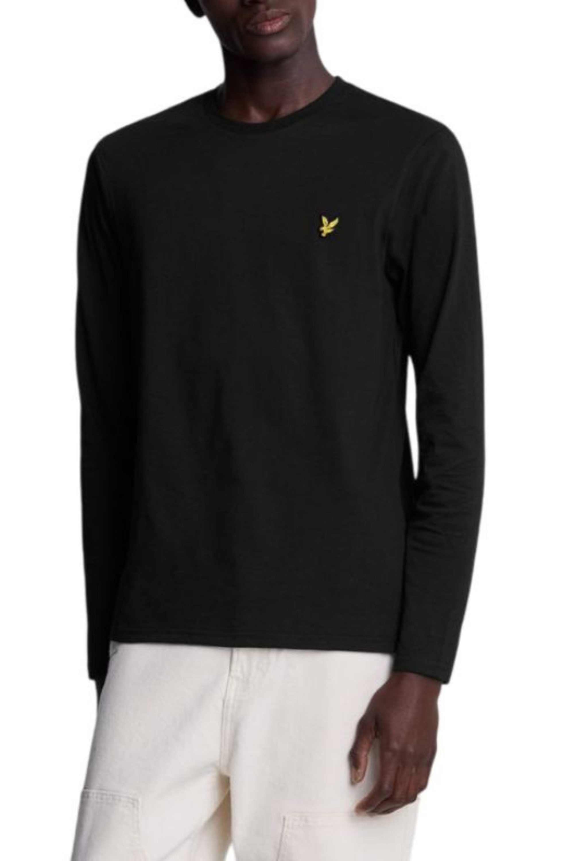 Lyle & Scott Langarmshirt Basic Herren, 100% Baumwolle, Gerader Schnitt