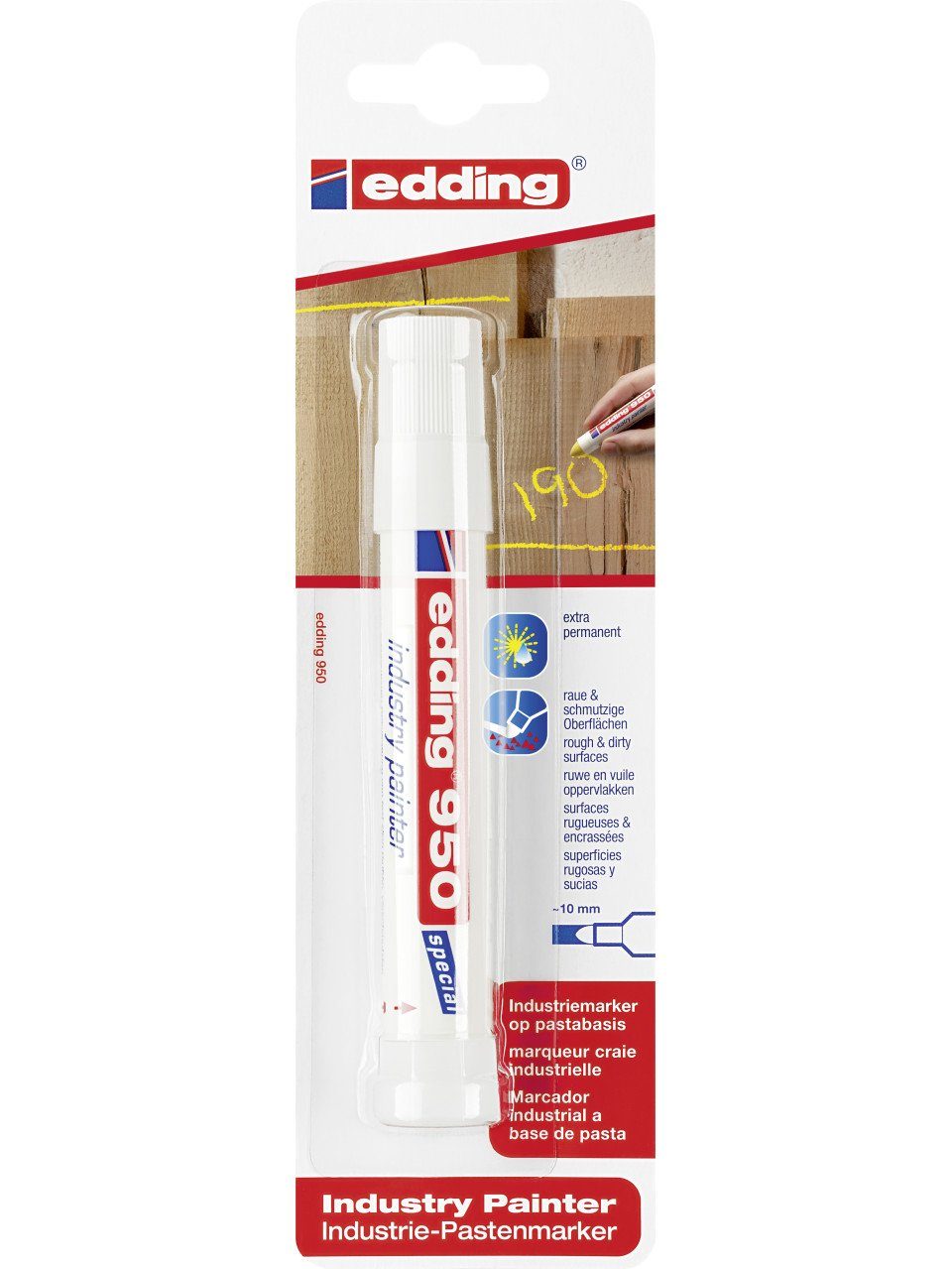 Permanentmarker edding 950 industry painter weiß
