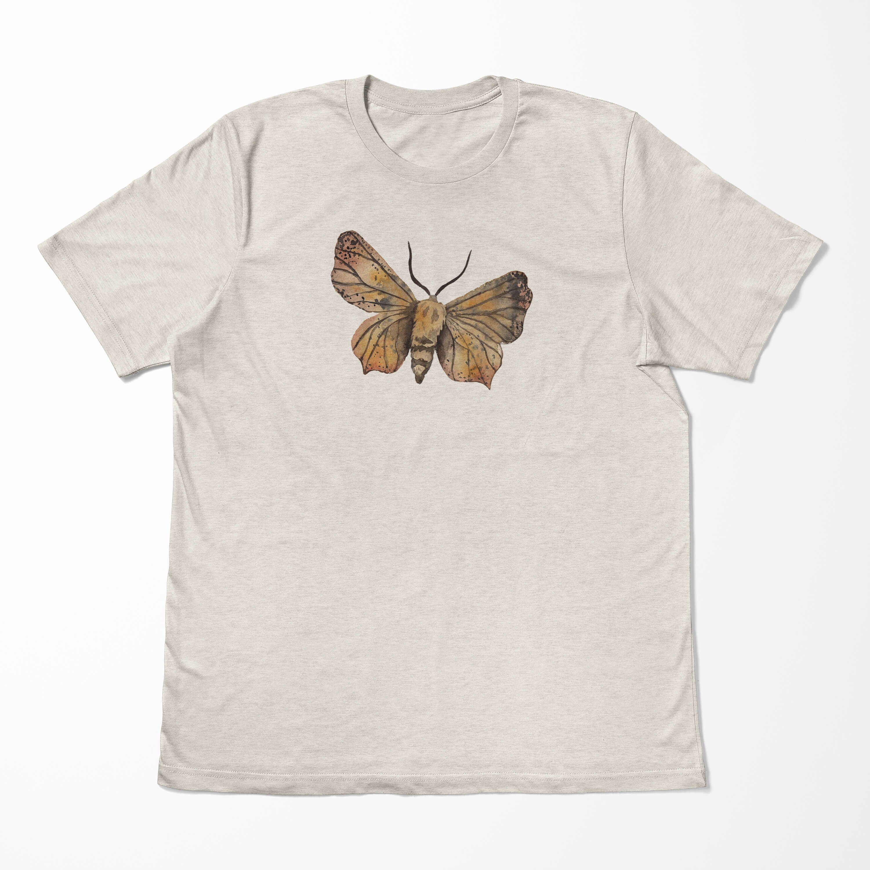 T-Shirt Ökomode Motiv T-Shirt 100% (1-tlg) Farbe Motte Shirt Herren Aquarell Nachhaltig Bio-Baumwolle Organic Art Sinus