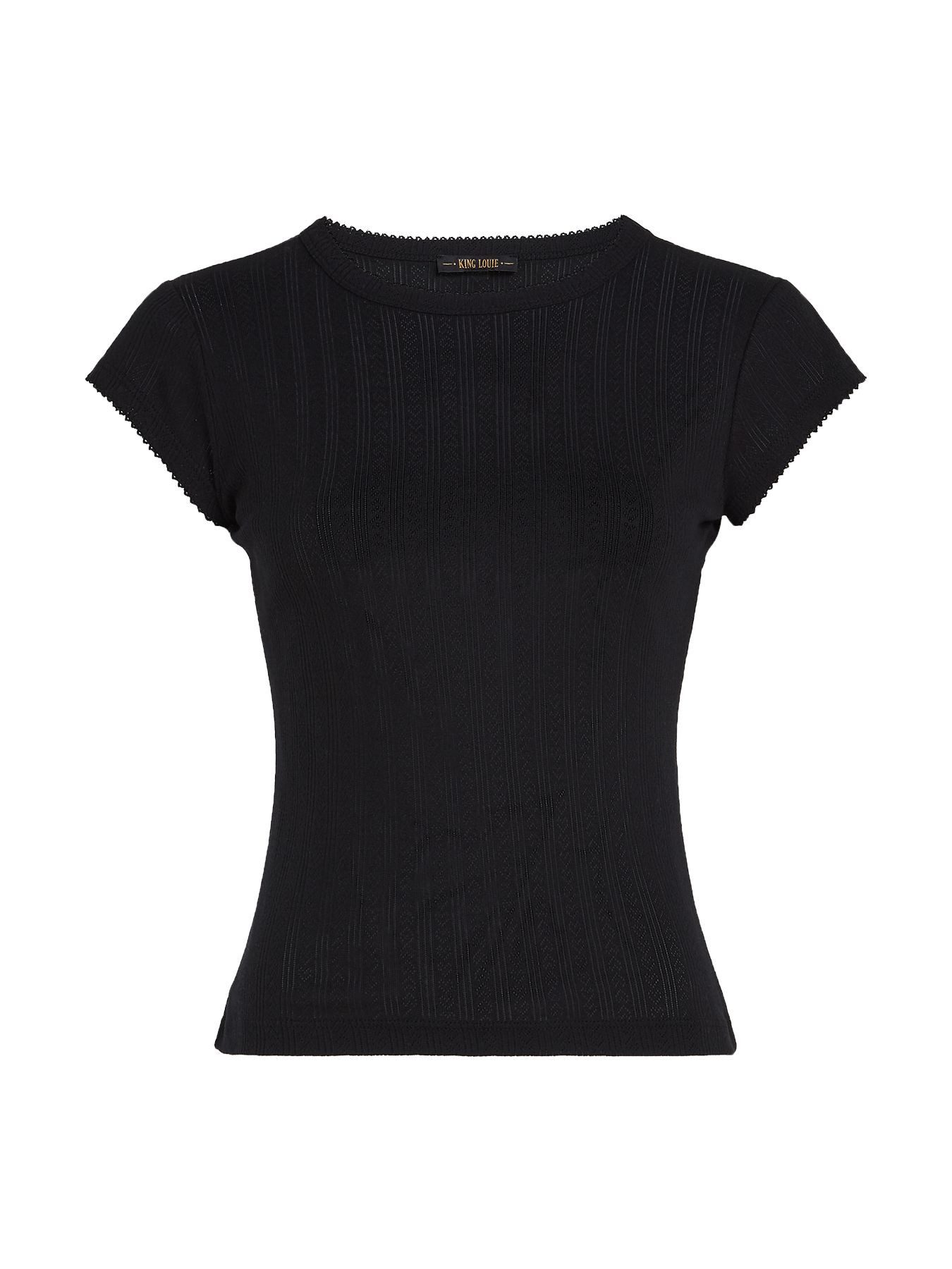 King Louie Kurzarmshirt ? Kurzarmshirt Damen ? nachhaltiges T-Shirt ? geripptes Basic Shirt