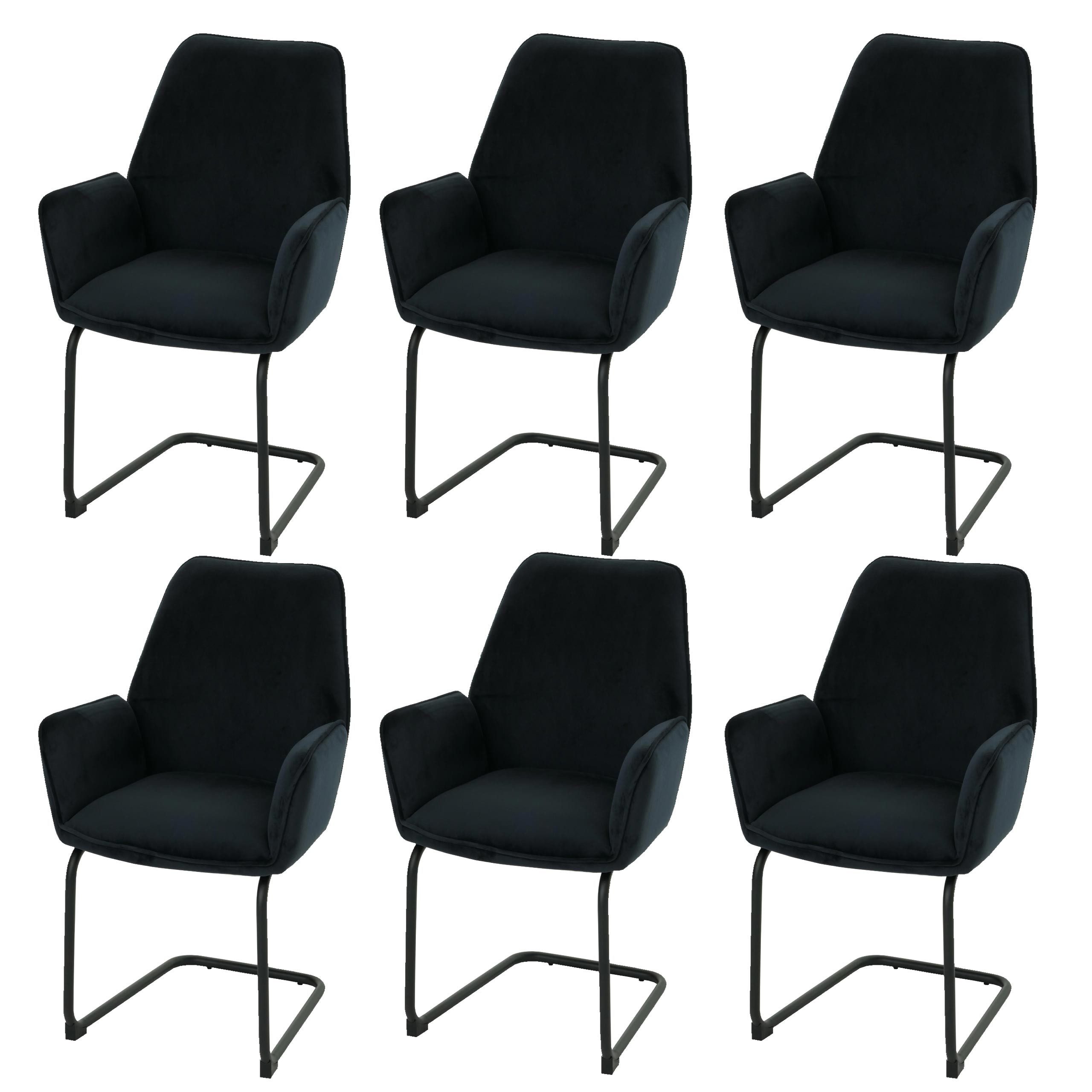 MCW Freischwinger MCW-G67-FS-6 (6er-Set, 6 St), Abgerundete Ecken, Mit Fußbodenschonern