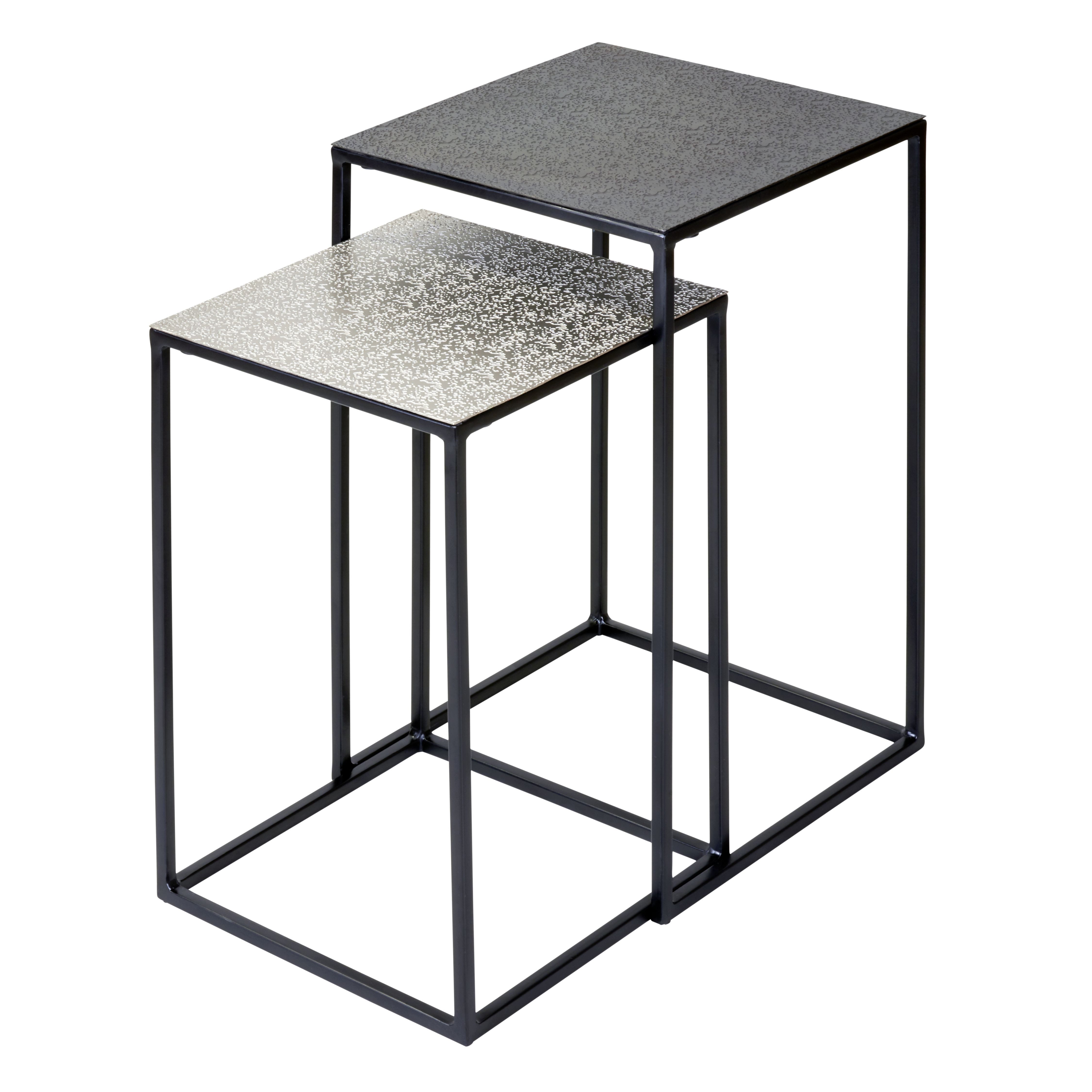Beistelltisch Daro Beistelltisch 2er Satz Eisen/Aluminium quad