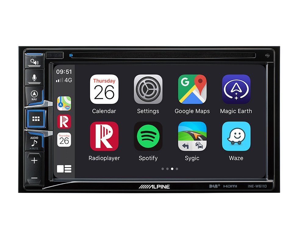 ALPINE INE-W611DC 6,5 Navi Autoradio Android Trucksoftware Zoll CarPlay