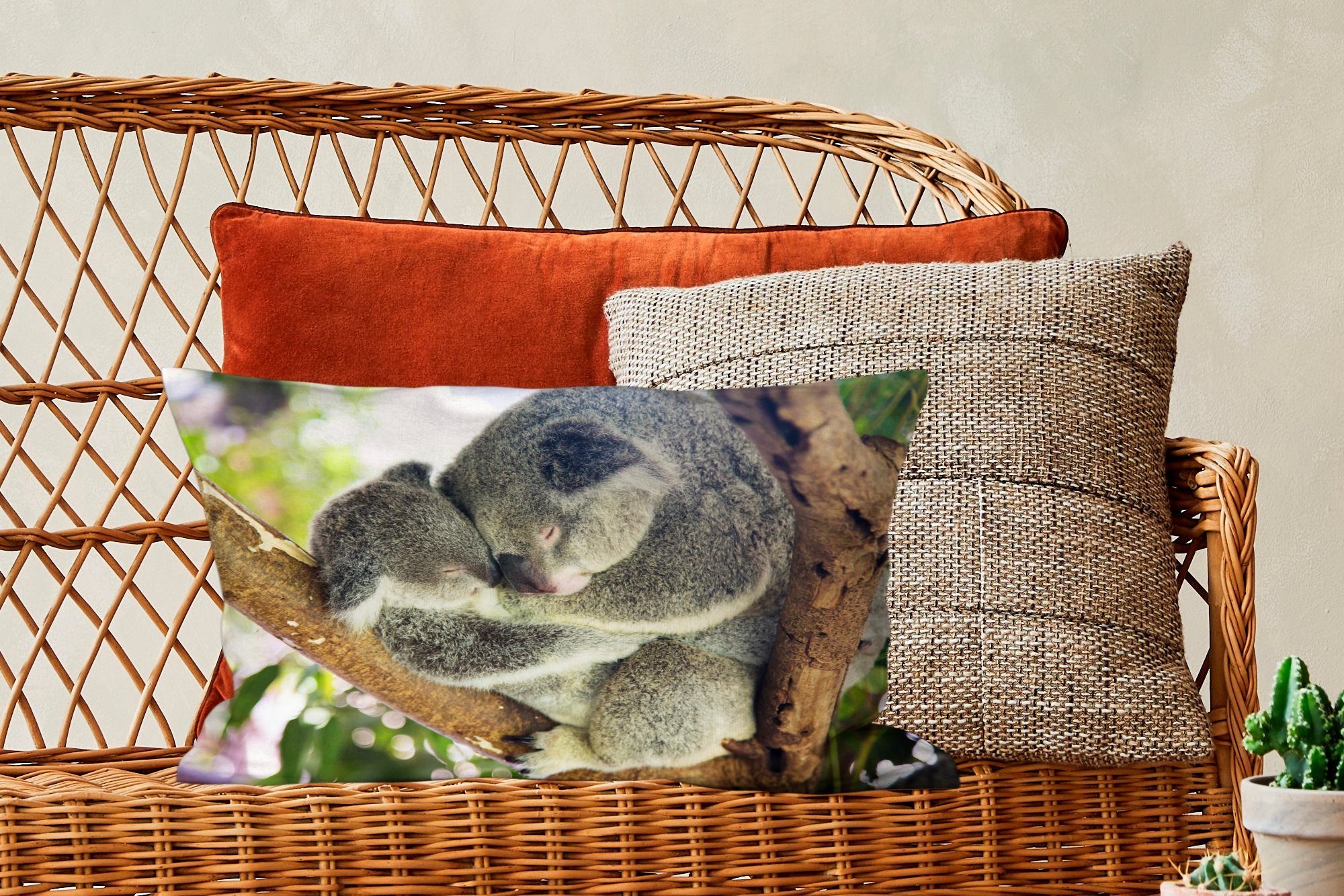 Füllung, - Wohzimmer - Kinder Schlafzimmer Zierkissen, Tiere - Jungen - - Mädchen, Dekokissen MuchoWow Dekokissen Koalas Plüschtier Dekoration, mit