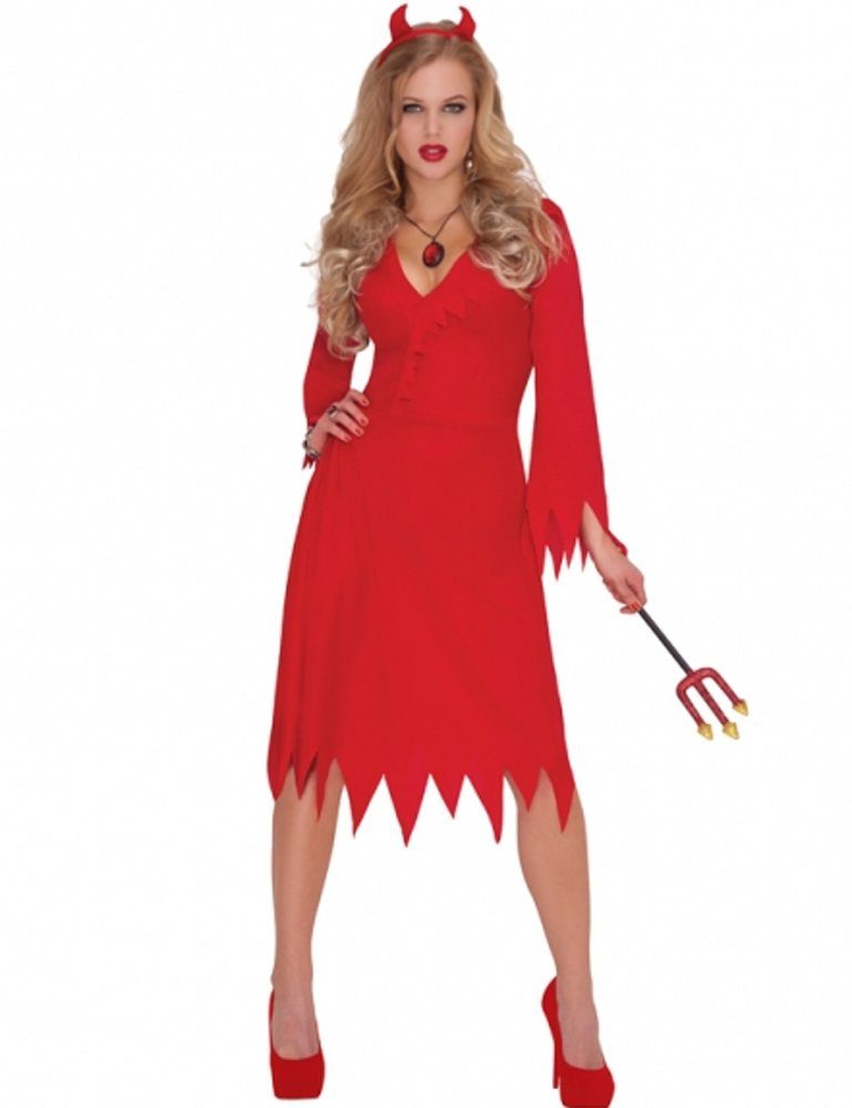 Hexen-Kostüm Teufelskostüm für Damen 'Hot Devil', Rot - Kleid