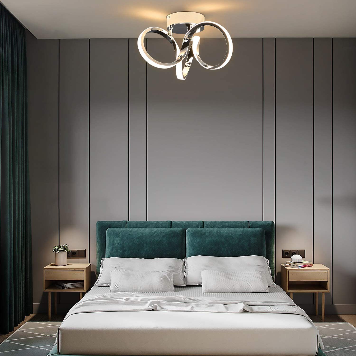 ZMH fest integriert LED LED Chrom wohnzimmer schlafzimmer Deckenlampe Deckenbeleuchtung, Deckenleuchte