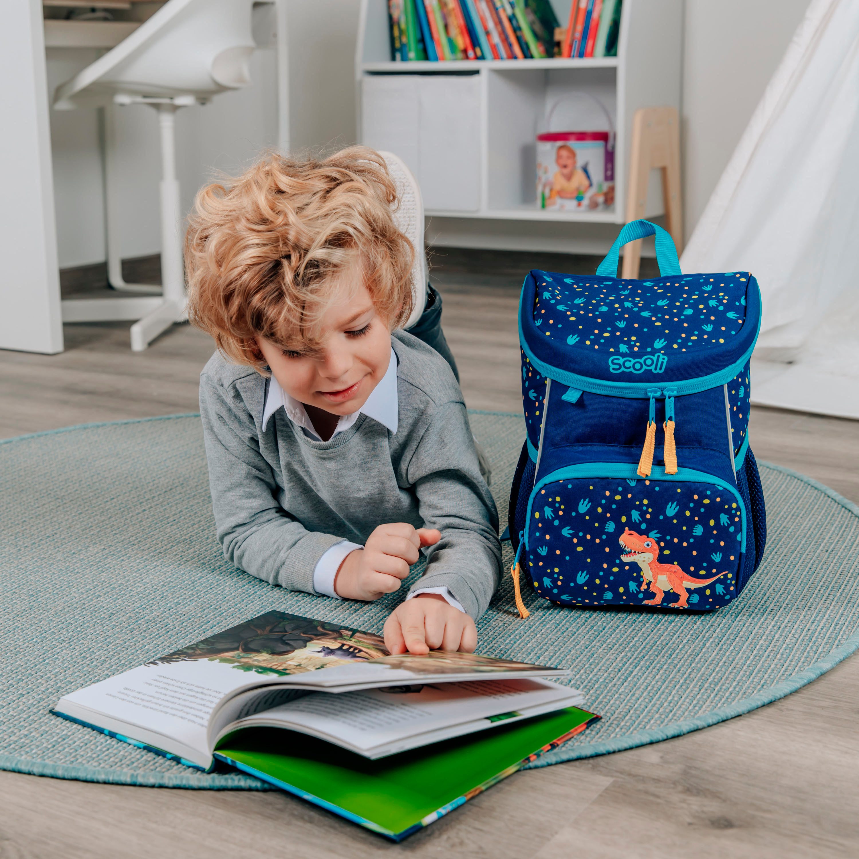 Scooli Kinderrucksack Mini-Me, Domi Dino, für den Kindergarten