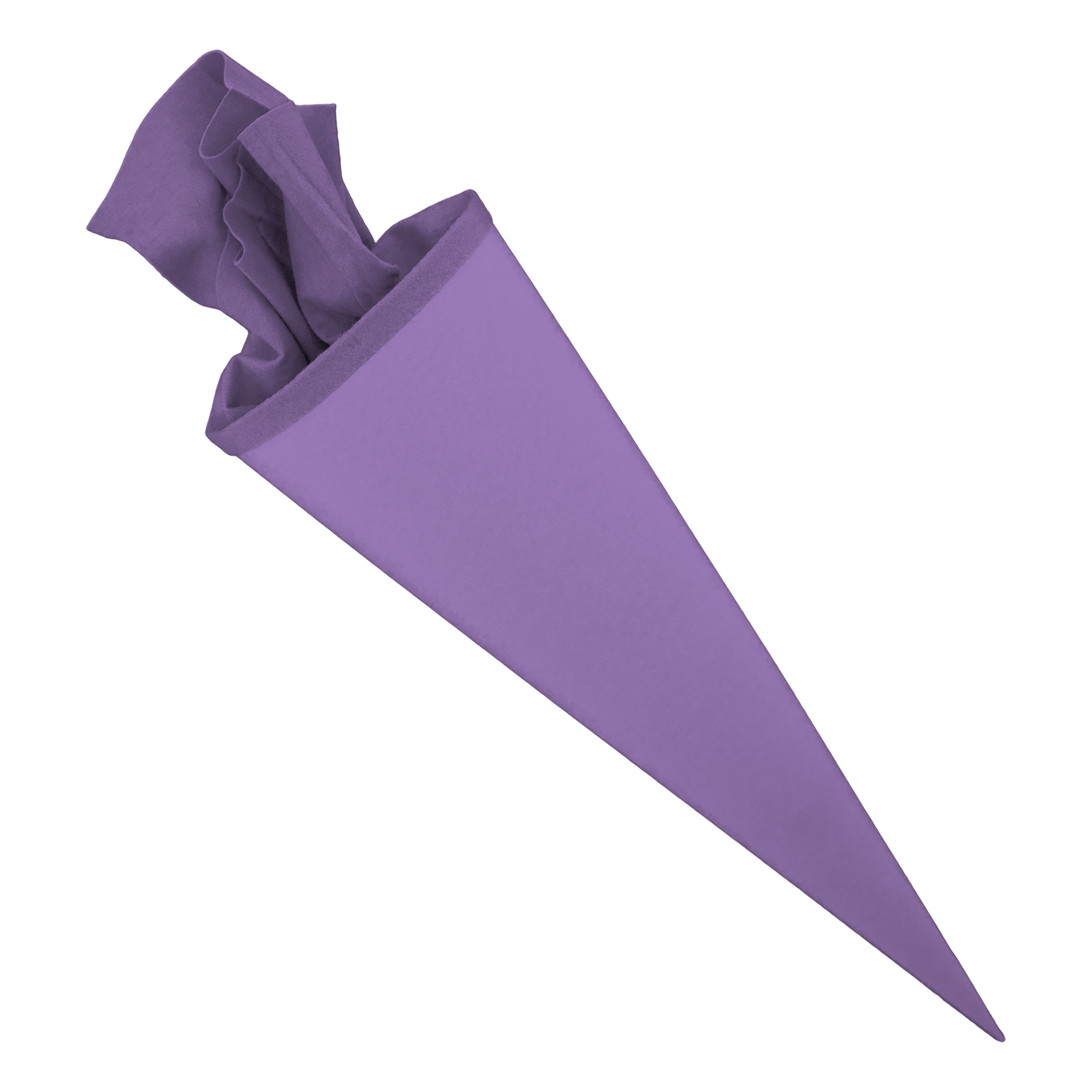 itenga Schultüte itenga Bastelschultüte 70cm mit Filzverschluss LILA / FLIEDER