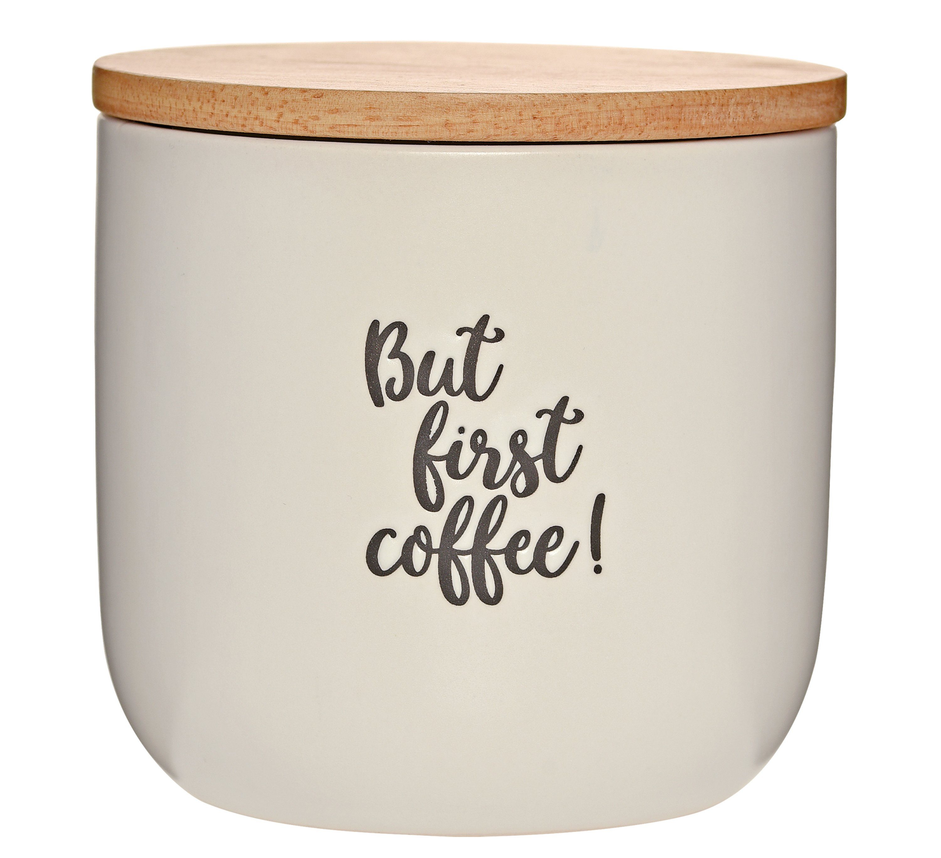 Cilio Vorratsdose Vorratsdose matt 0,6 Liter Coffee Culture, Keramik, (Stück, 1-tlg), Lebensmittelaufbewahrung Kaffeedose creme matt 152623
