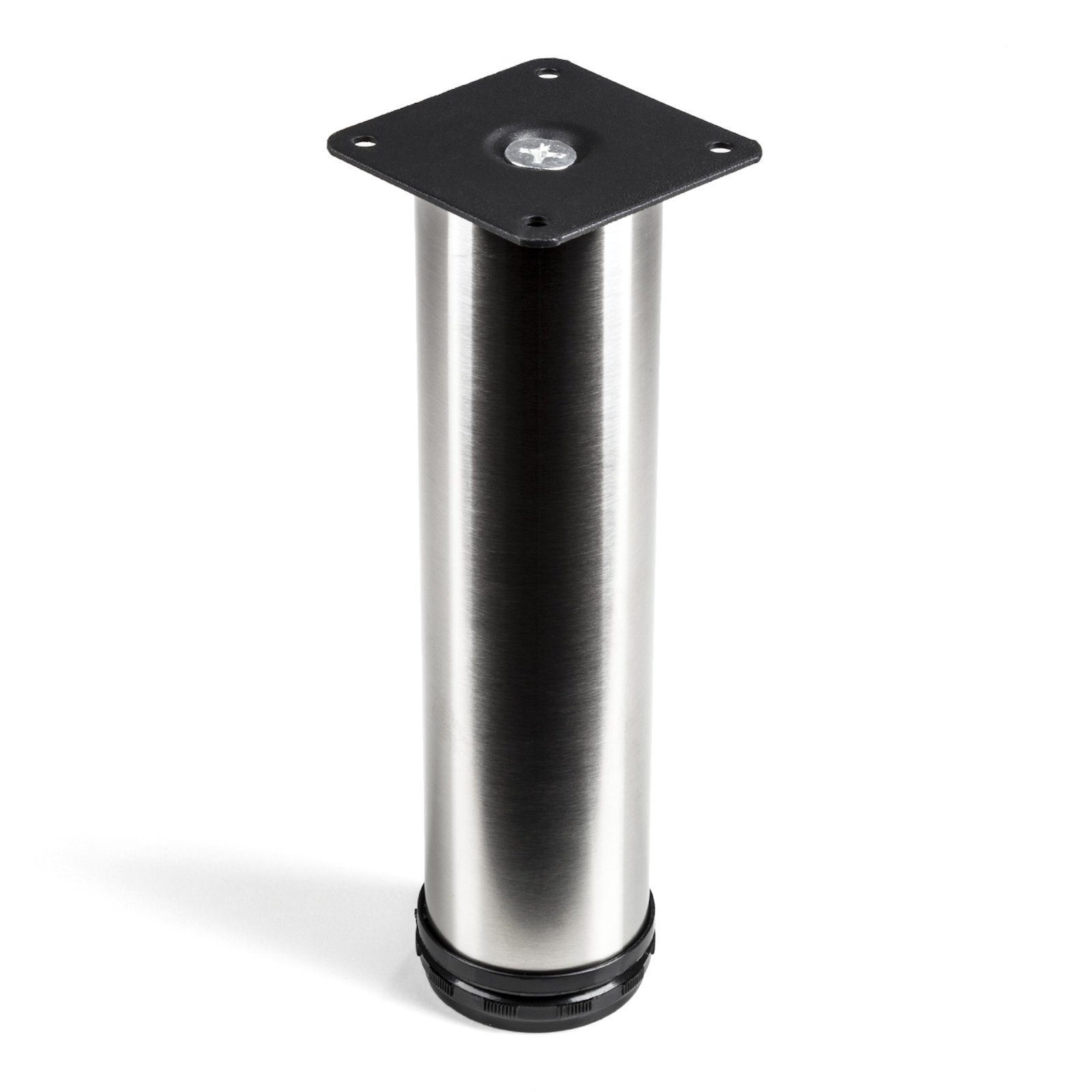 SO-TECH® Möbelfuß JIM Edelstahl gebürstet Ø50 mm Tragkraft 250 kg 60-200 mm