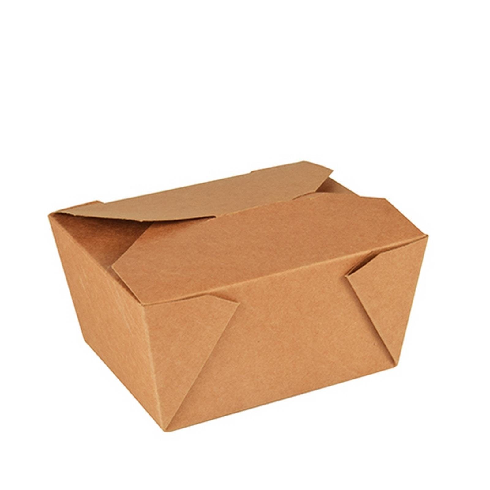 PAPSTAR Einwegschale 50 Lunchboxen, Pappe "pure" 6,3 cm x 9 cm x 11,3 cm braun
