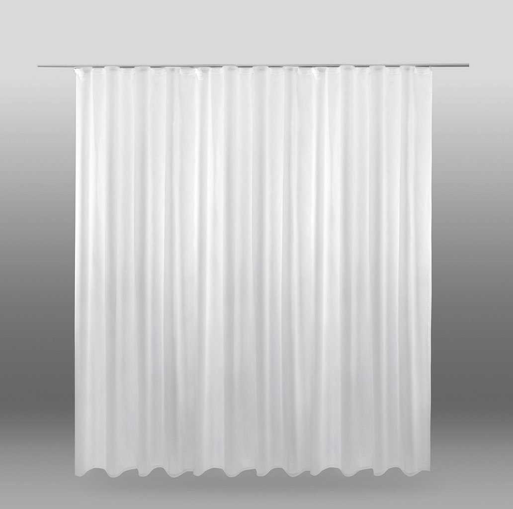 Vorhang, Bestlivings, Kräuselband Übergardine in mit Voile, "weiße" halbtransparent, Größen (1 Abschlußband vielen Transparente St), beschwerten